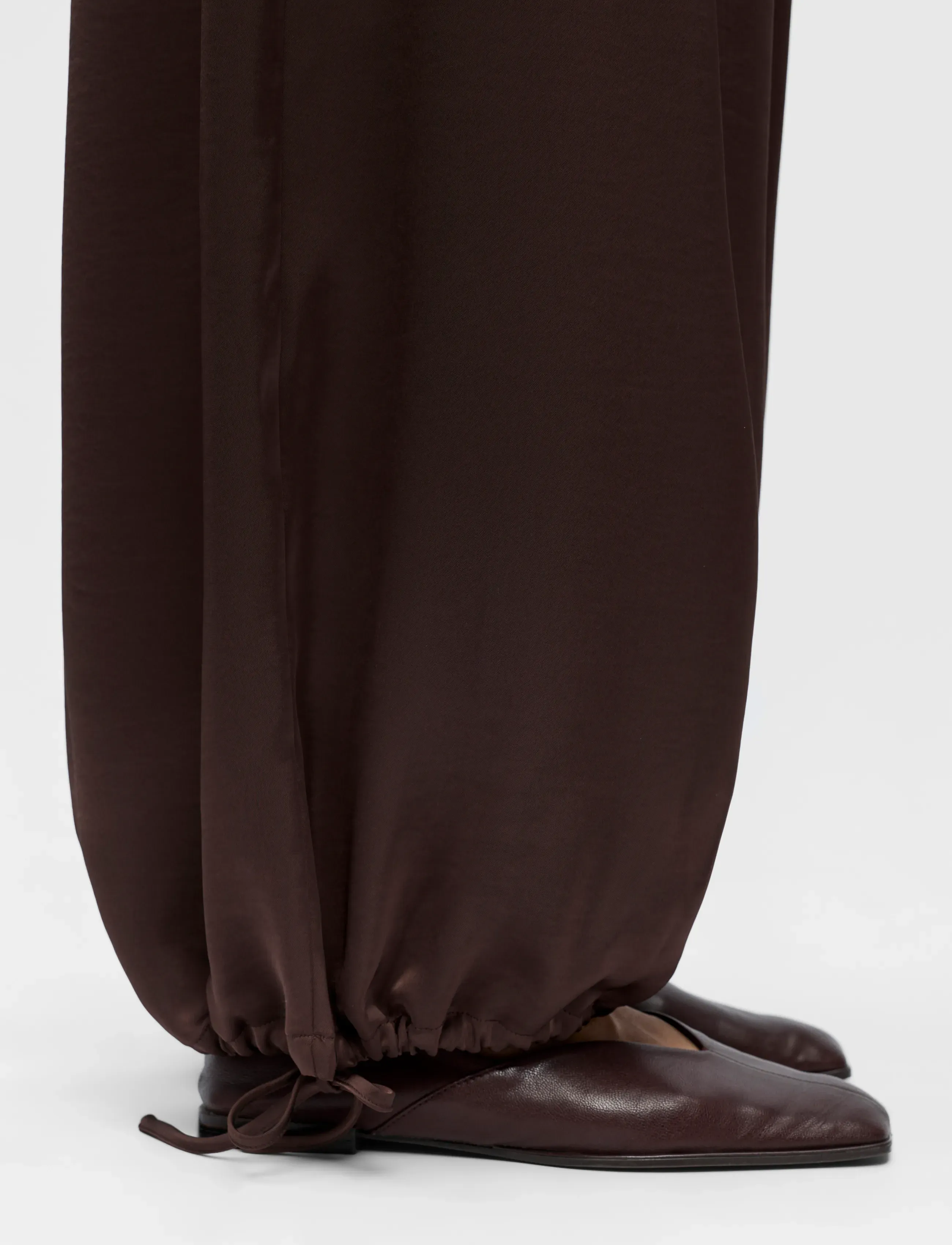 Object - OBJCHILLI SUPER WIDE PANTS E SP 26 - bikses ar platām starām - seal brown - 3