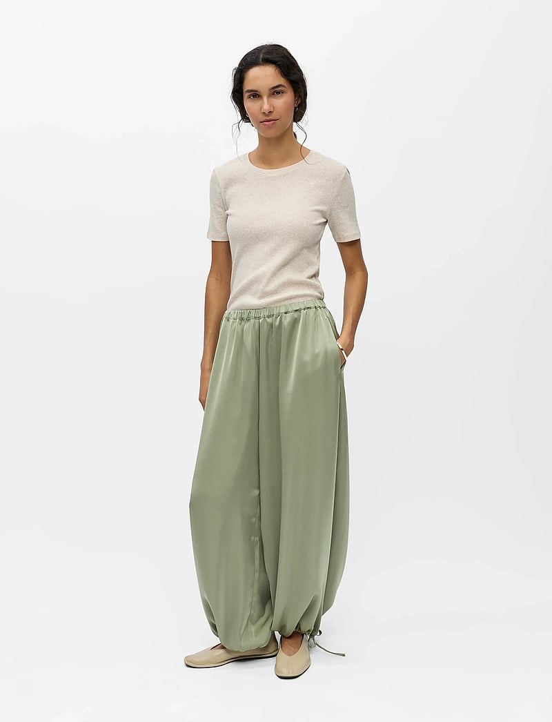 Object - OBJCHILLI SUPER WIDE PANTS E SP 26 - hosen mit weitem bein - tea - 0