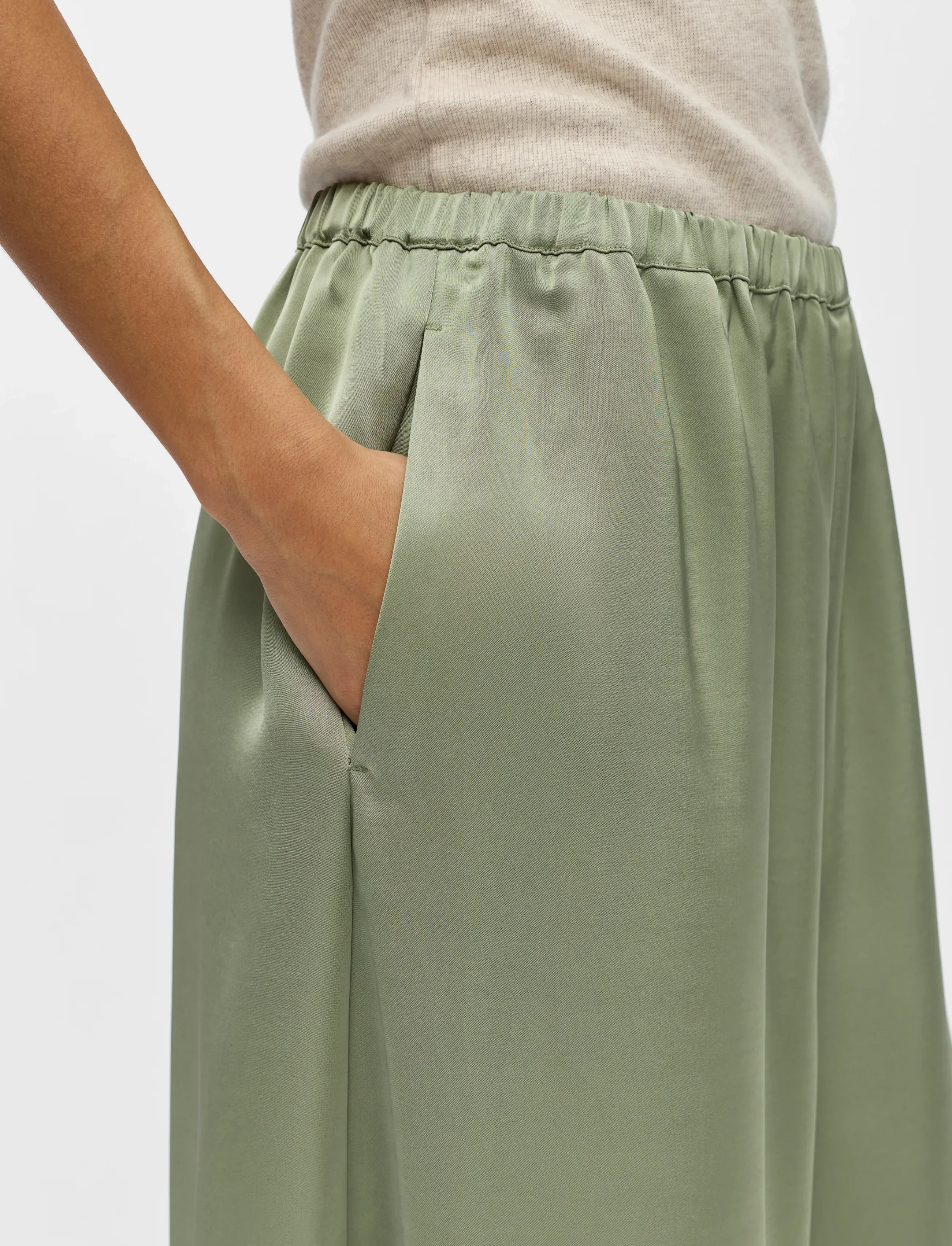 Object - OBJCHILLI SUPER WIDE PANTS E SP 26 - hosen mit weitem bein - tea - 4