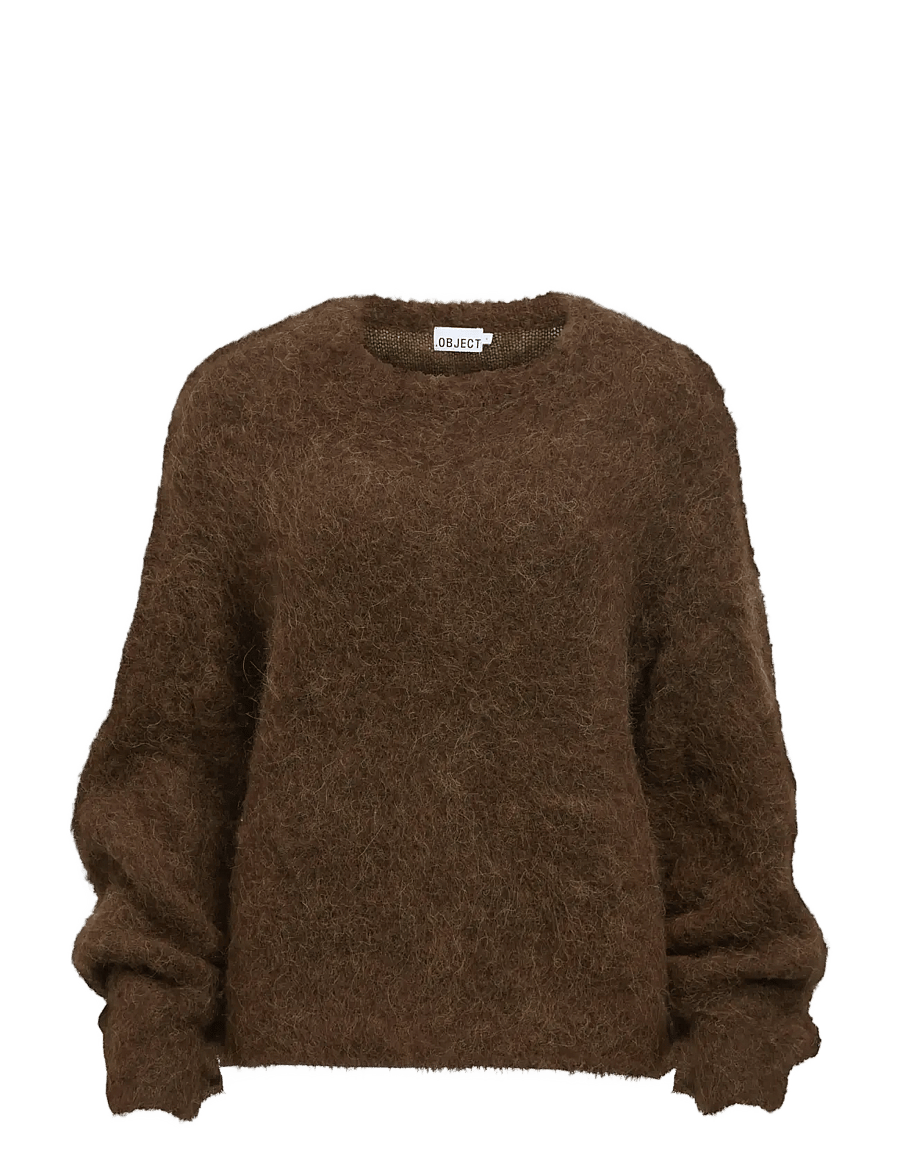 Object - OBJHARRY L/S LO KNIT PULLOVER NOOS - stickade tröjor - carafe - 1