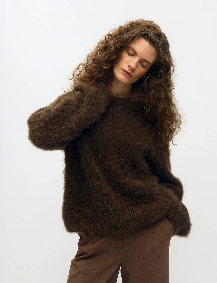 Object - OBJHARRY L/S LO KNIT PULLOVER NOOS - pullover - carafe - 0