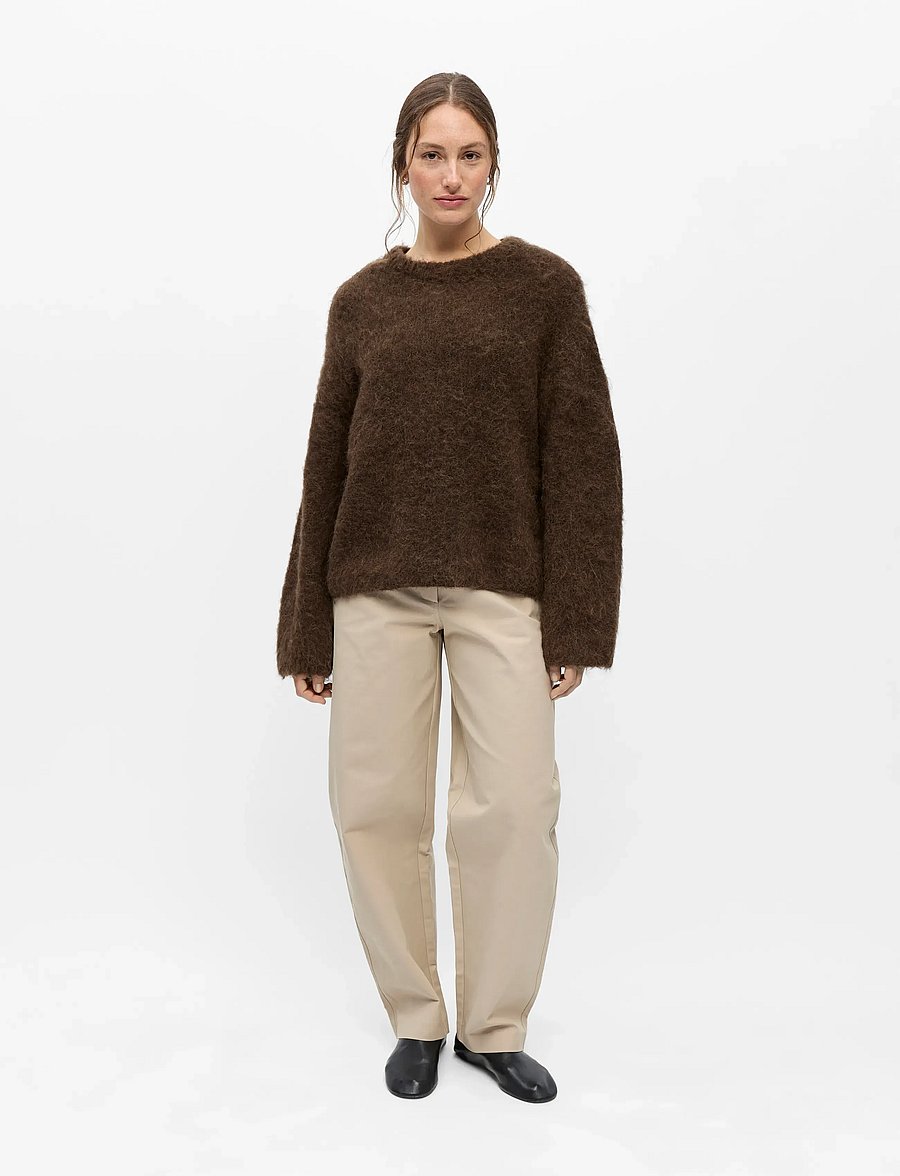 Object - OBJHARRY L/S LO KNIT PULLOVER NOOS - stickade tröjor - carafe - 3