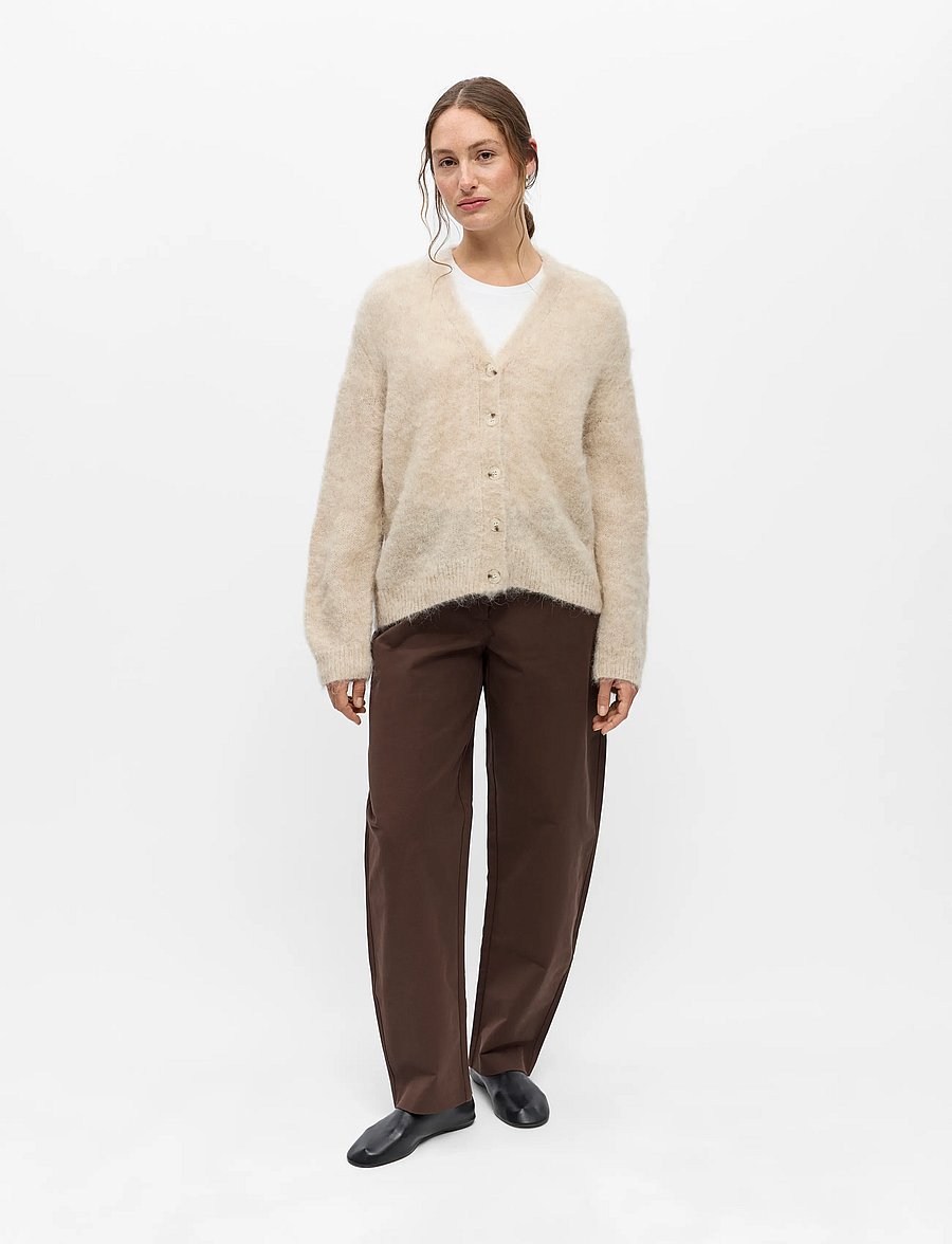 Object - OBJHARRY L/S LO KNIT CARDIGAN NOOS - koftor - birch - 4