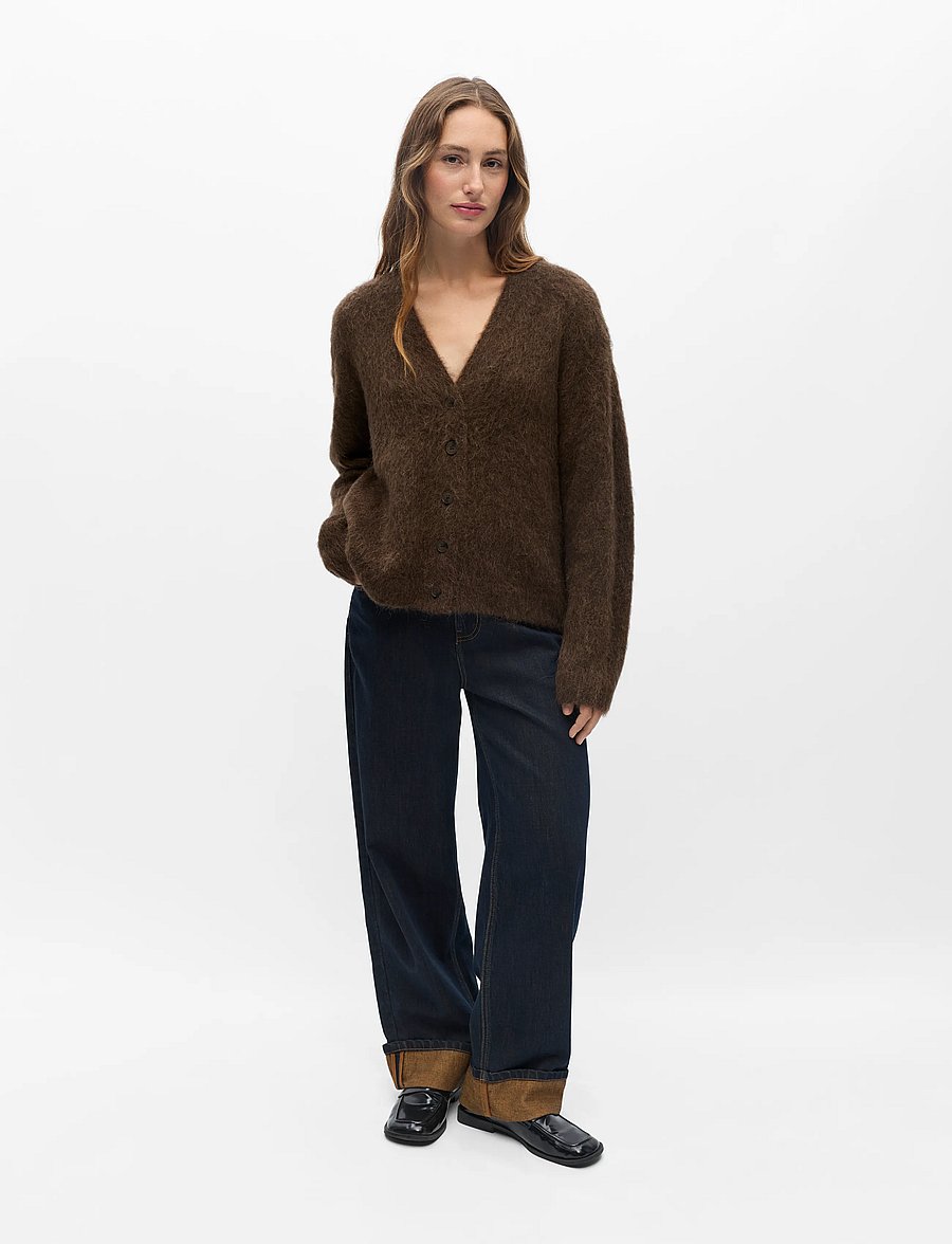 Object - OBJHARRY L/S LO KNIT CARDIGAN NOOS - koftor - carafe - 0