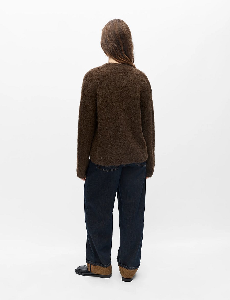 Object - OBJHARRY L/S LO KNIT CARDIGAN NOOS - koftor - carafe - 2