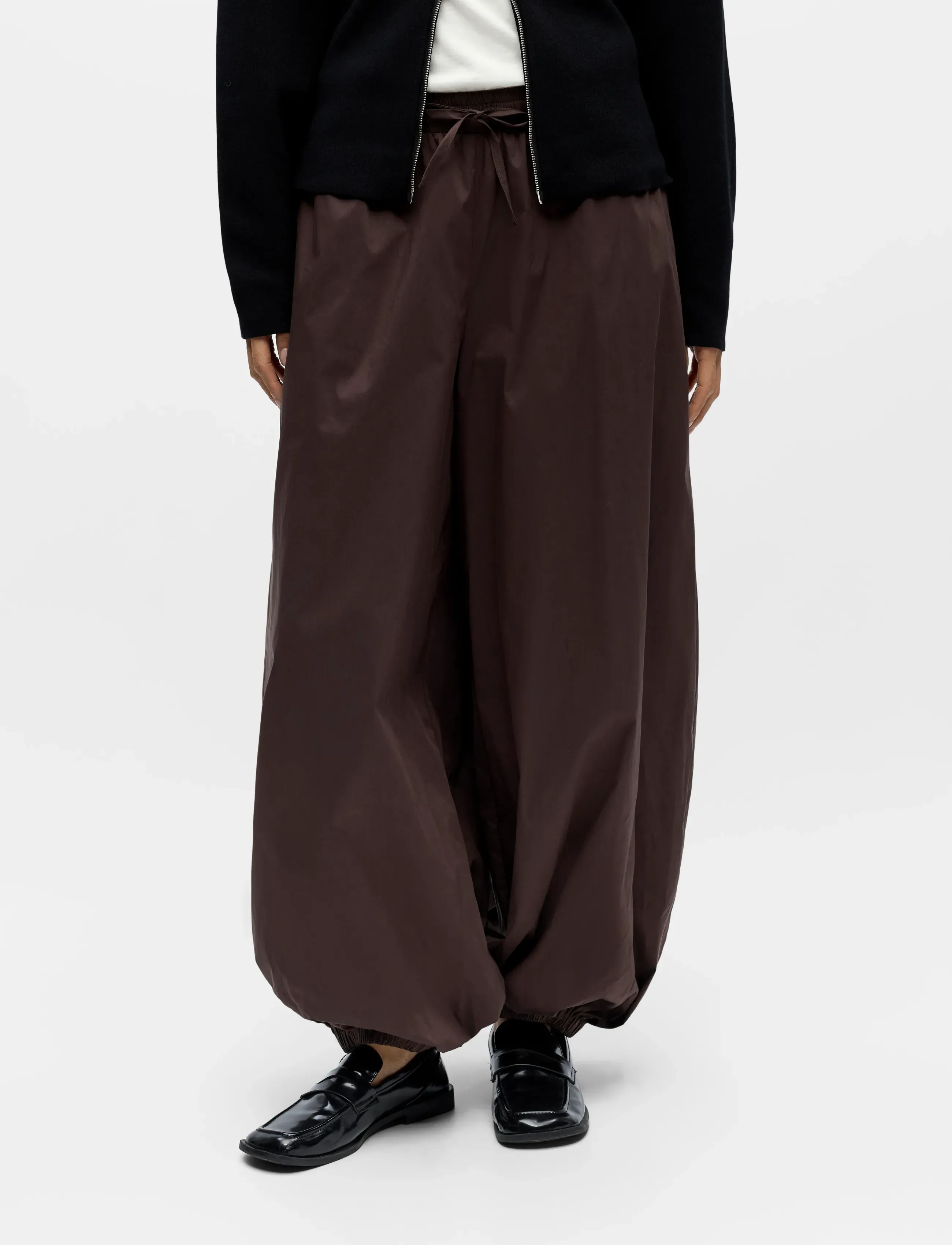 Object OBJPAIGE HAREM PANT E DIV - Püksid - SEAL BROWN / brown