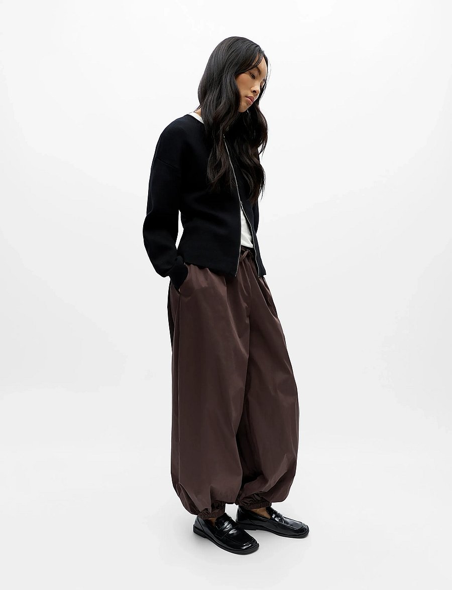 Object - OBJPAIGE HAREM PANT E DIV - barrel püksid - seal brown - 3