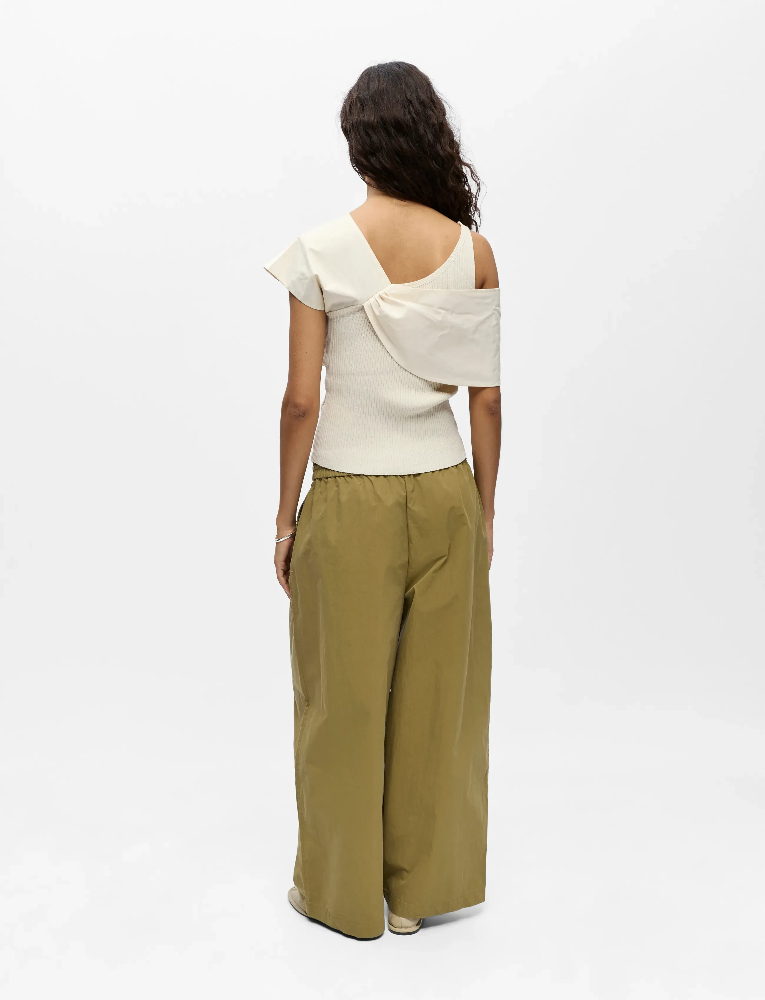 Object - OBJBETZY S/S RE KNIT TOP 145 - birch - 2