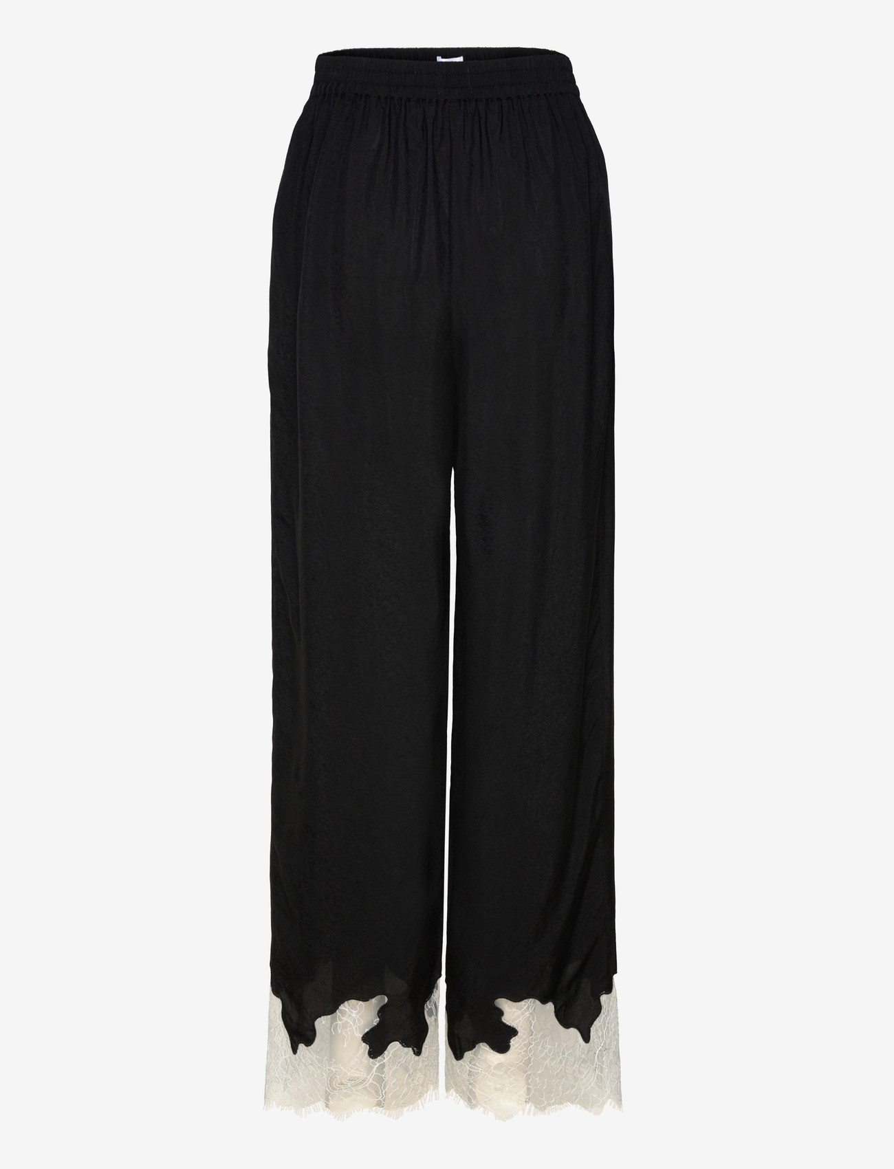 Object - OBJDALME MW LACE PANTS E AW FAIR - laia säärega püksid - black - 0