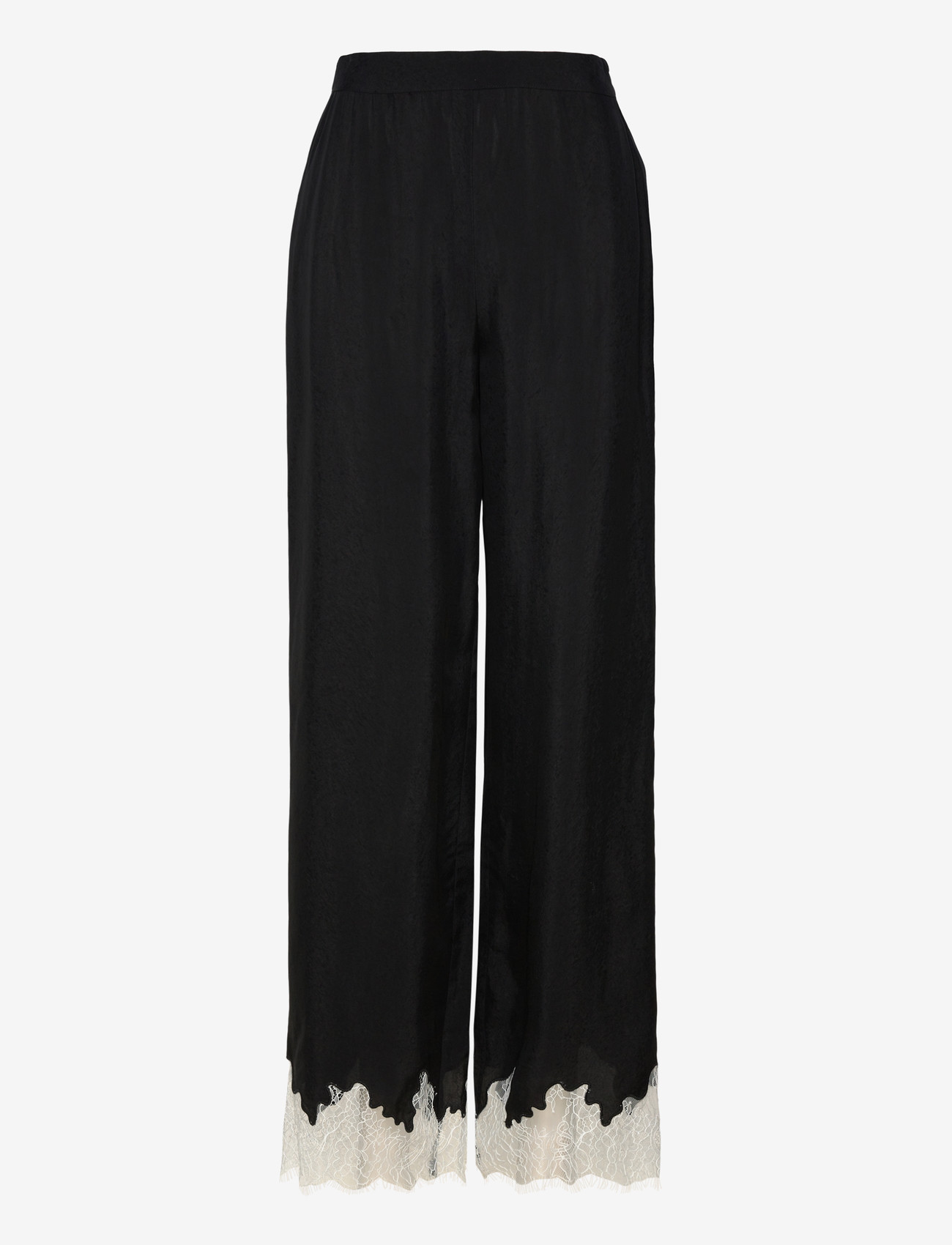 Object - OBJDALME MW LACE PANTS E AW FAIR - laia säärega püksid - black - 1
