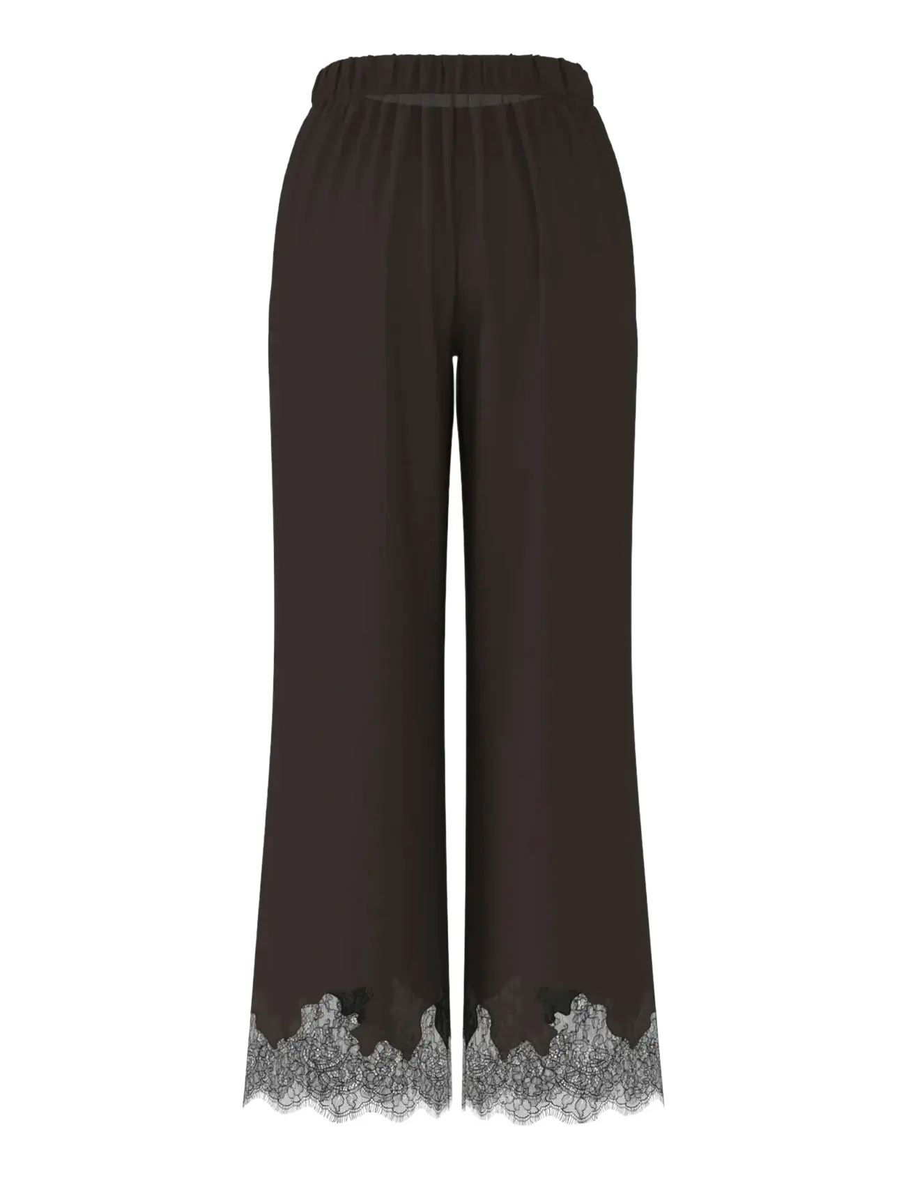Object - OBJDALME MW LACE PANTS E AW FAIR - peoriided outlet-hindadega - seal brown - 2
