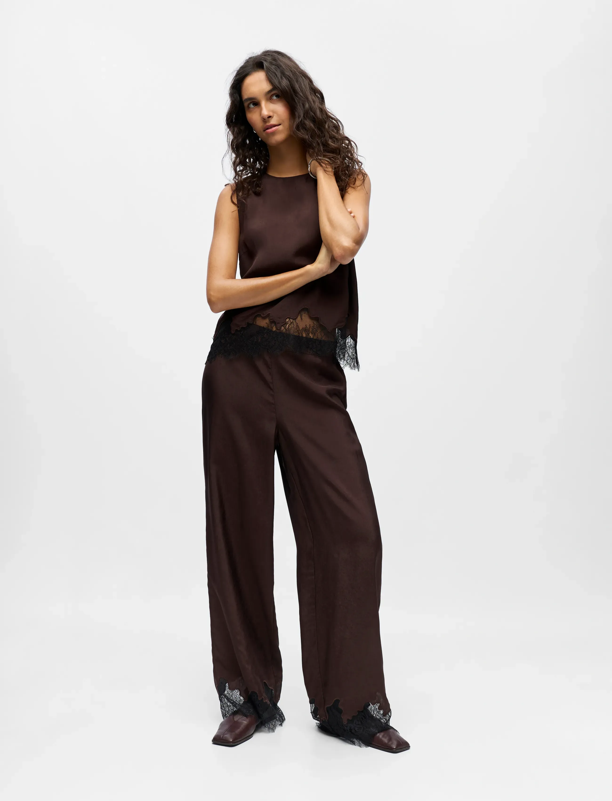 OBJECT Objdalme Mw Lace Pants E Aw Fair kostymbyxor dam – bild 5