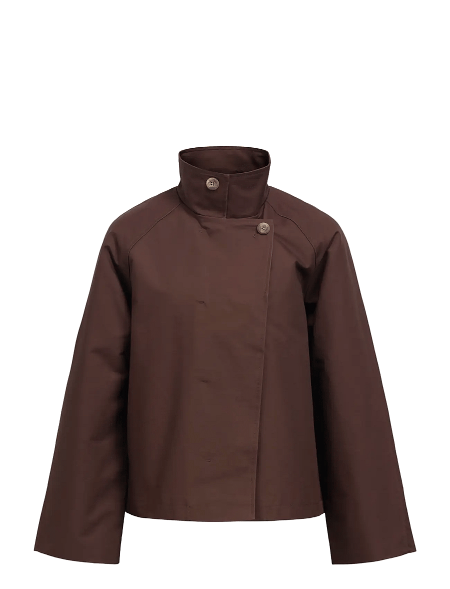 Object - OBJGERDA L/S LO SHORT JACKET DIV - kevadjoped - seal brown - 1