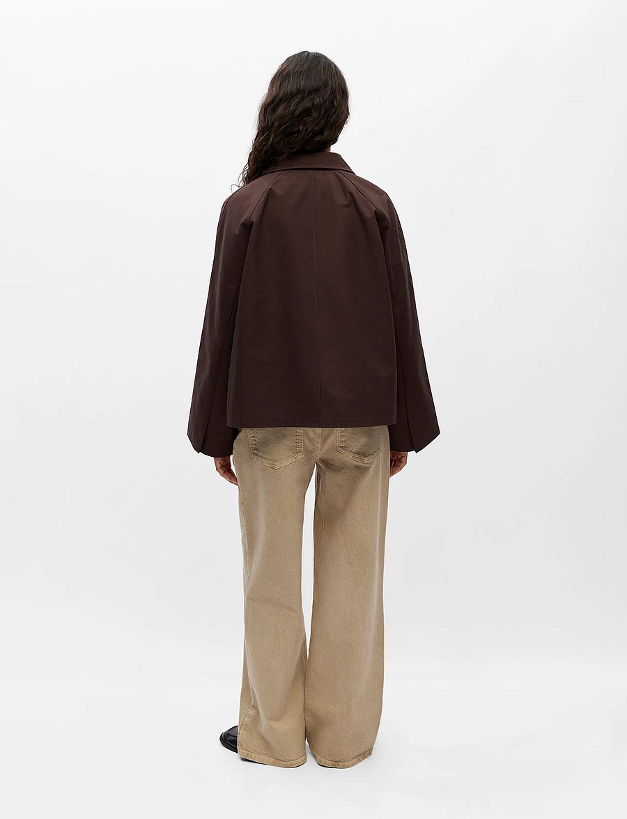 Object - OBJGERDA L/S LO SHORT JACKET DIV - kevadjoped - seal brown - 2