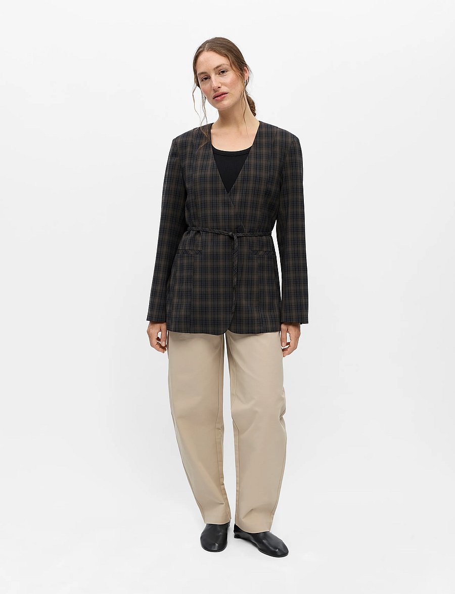 Object - OBJSOLEY RE TIE BLAZER 146 - kavajer med skärp - carafe - 0