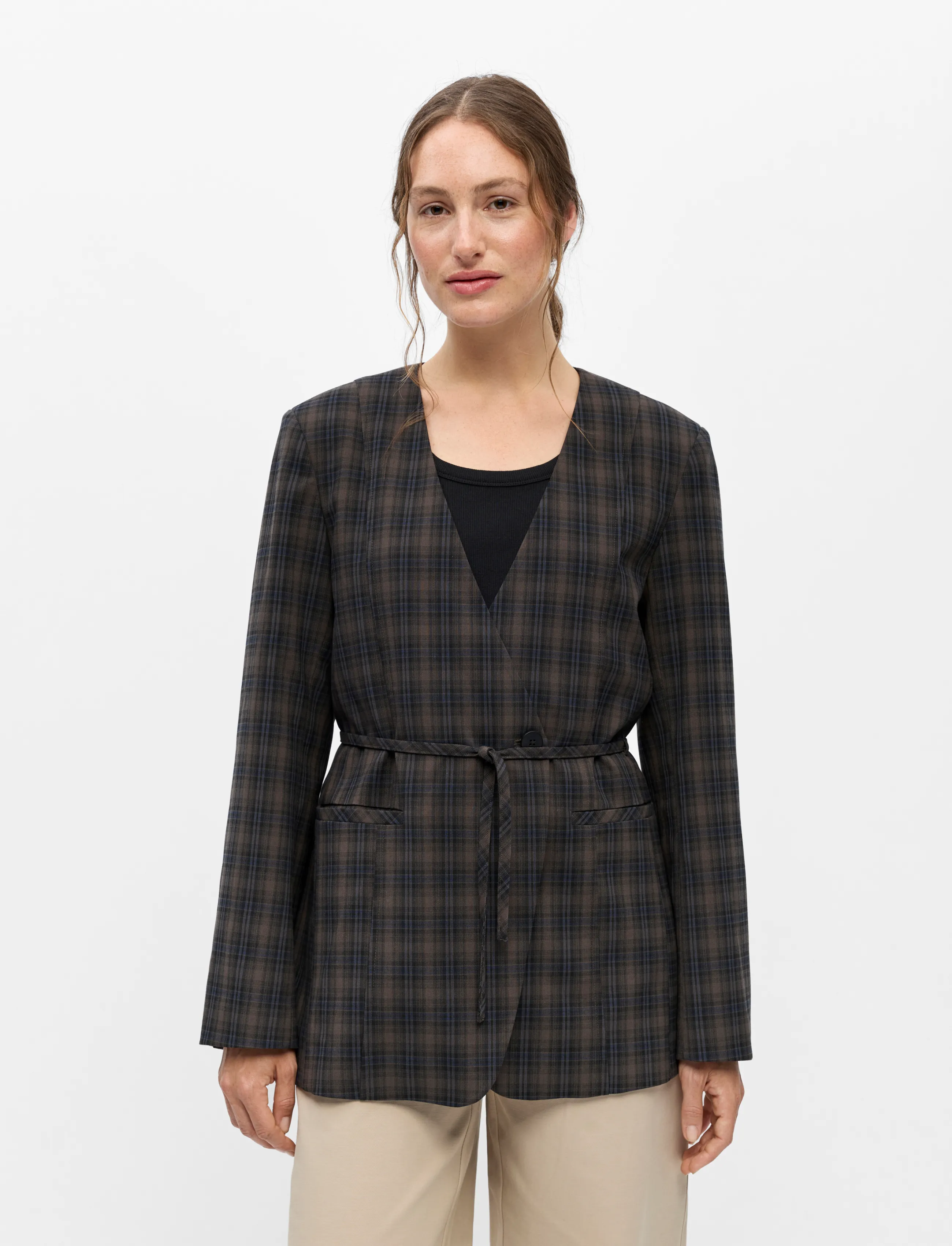 Object - OBJSOLEY RE TIE BLAZER 146 - kavajer med skärp - carafe - 3