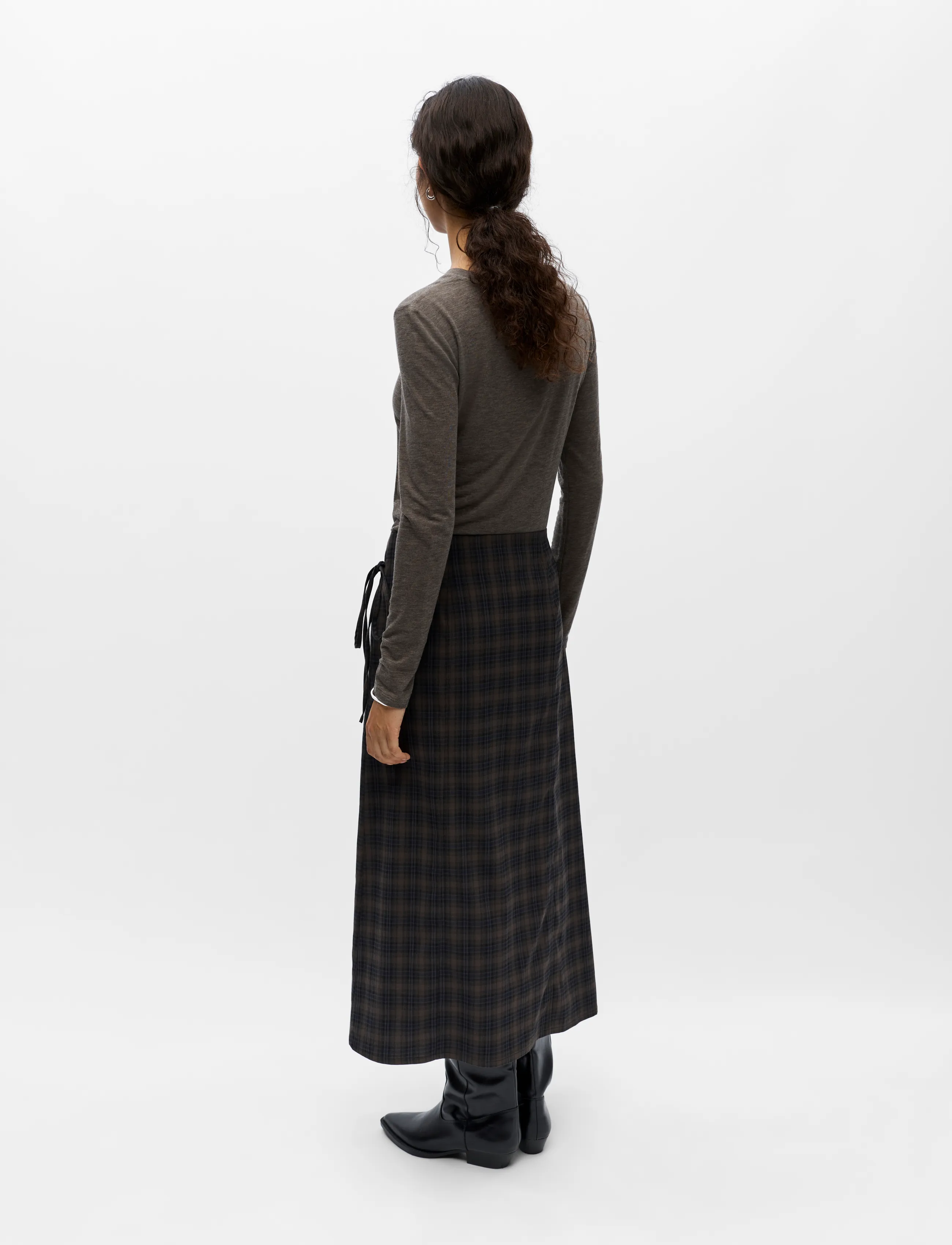 Object - OBJSOLEY REESE RE MIDI WRAP SKIRT 146 - slå-om-nederdele - carafe - 2