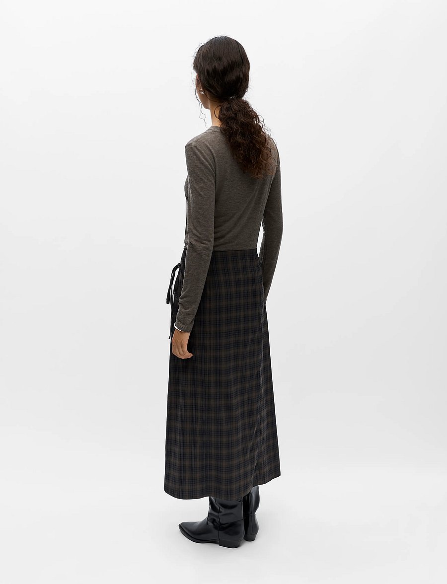 Object - OBJSOLEY REESE RE MIDI WRAP SKIRT 146 - slå-om-nederdele - carafe - 2