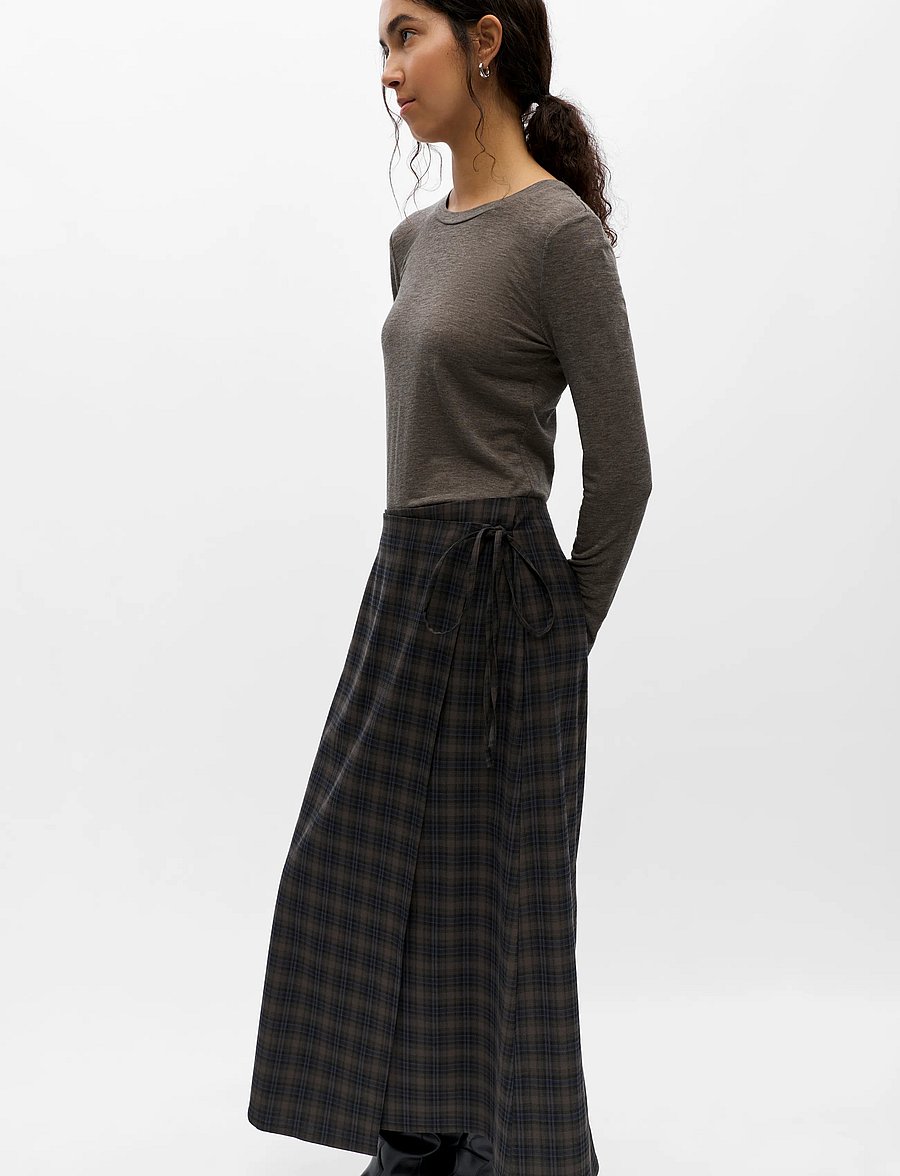 Object - OBJSOLEY REESE RE MIDI WRAP SKIRT 146 - slå-om-nederdele - carafe - 3