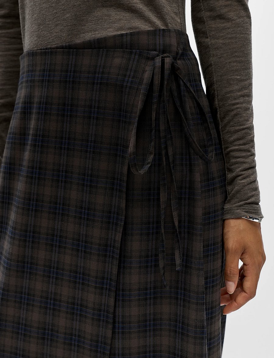Object - OBJSOLEY REESE RE MIDI WRAP SKIRT 146 - slå-om-nederdele - carafe - 4
