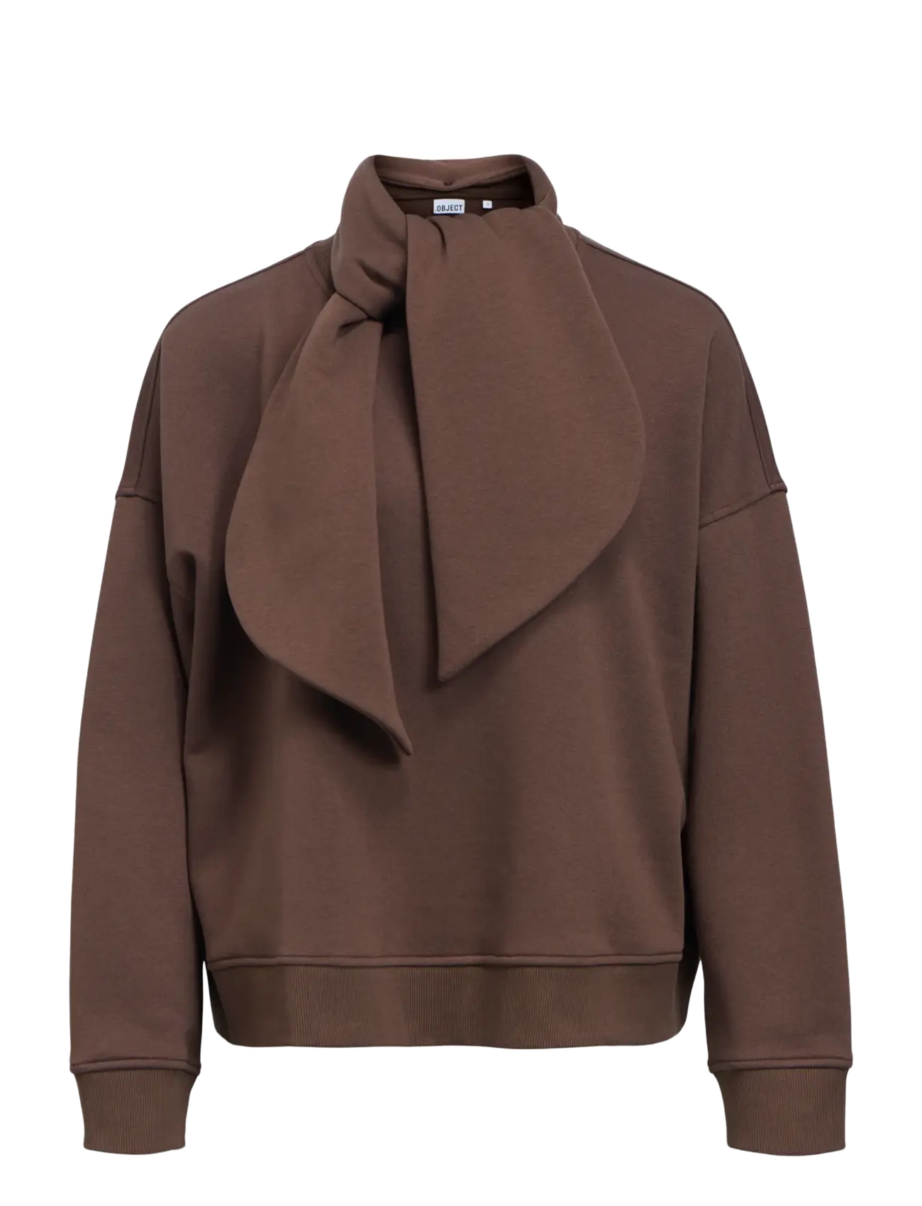 Object - OBJARINA L/S OZ TIE SWEATSHIRT NOOS - seal brown - 1