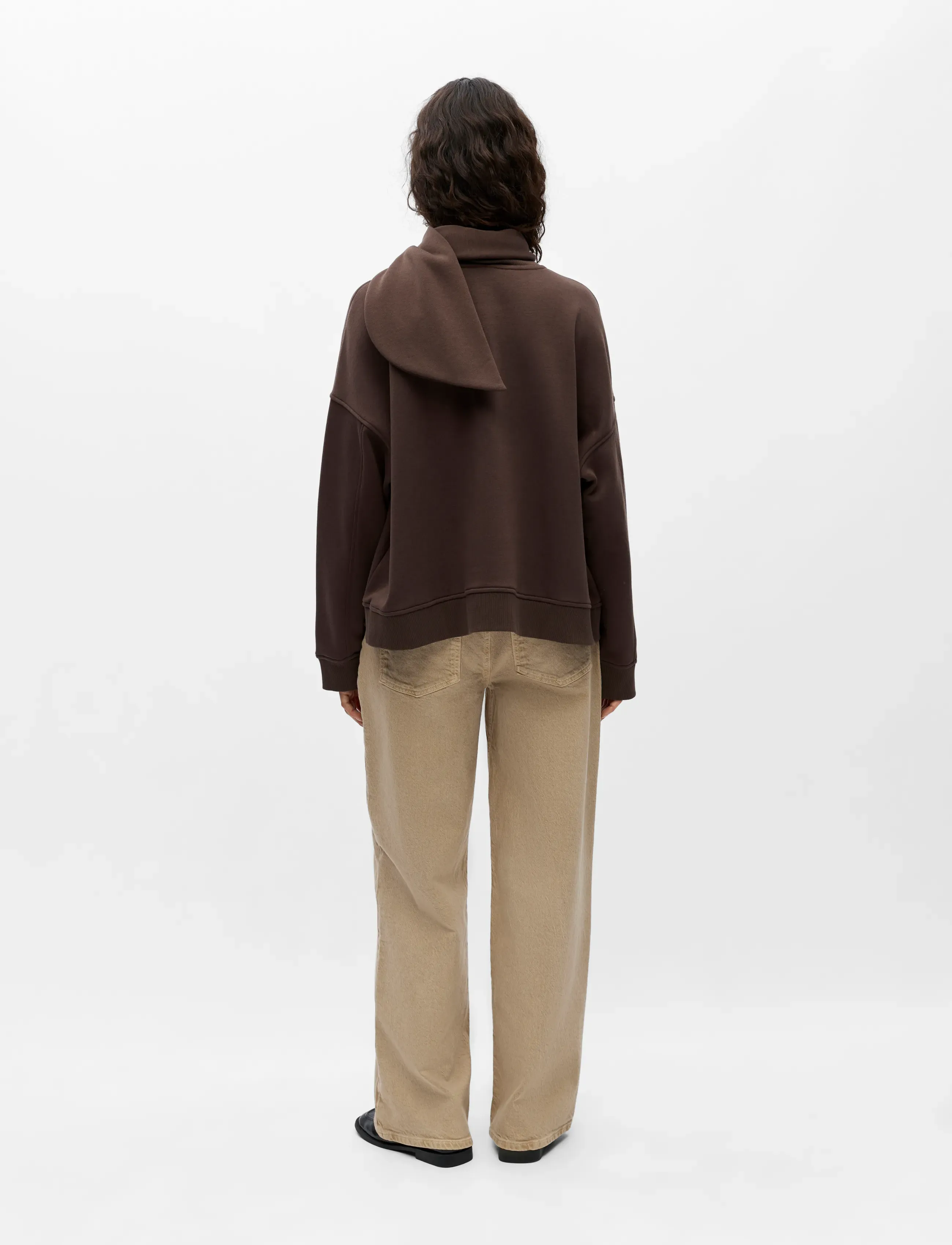 Object - OBJARINA L/S OZ TIE SWEATSHIRT NOOS - seal brown - 2