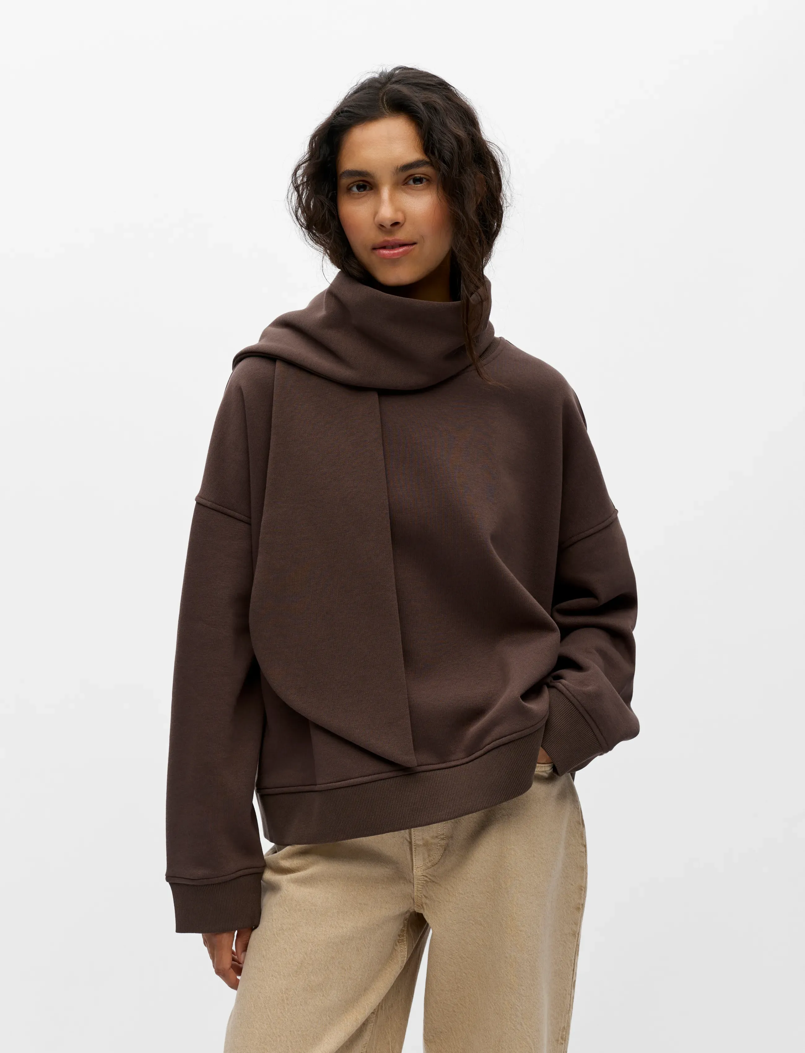 Object - OBJARINA L/S OZ TIE SWEATSHIRT NOOS - seal brown - 3