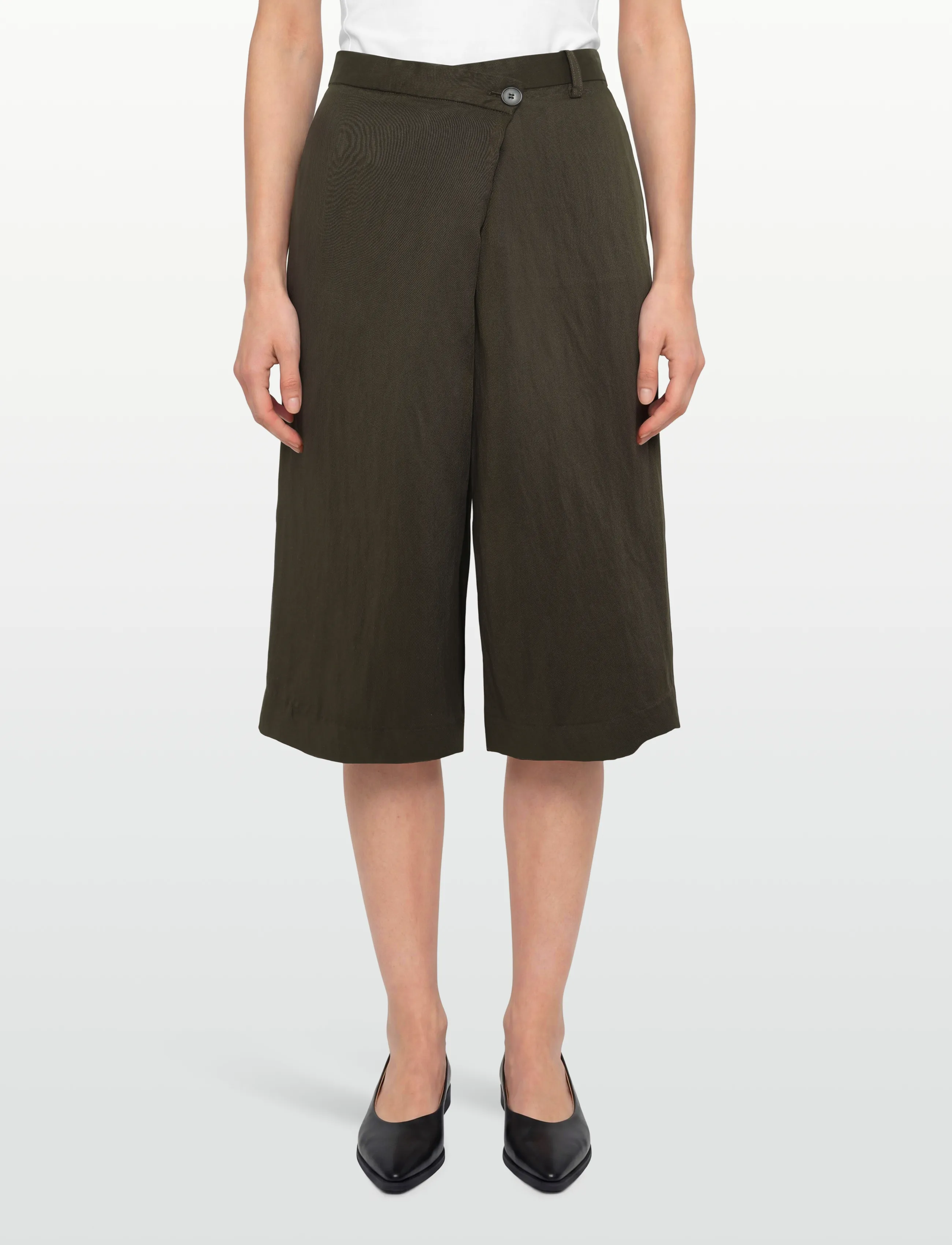 Object - OBJNOLIA LO MW WRAP BAMUDA SHORTS 146 - bermuda püksid - seal brown - 3