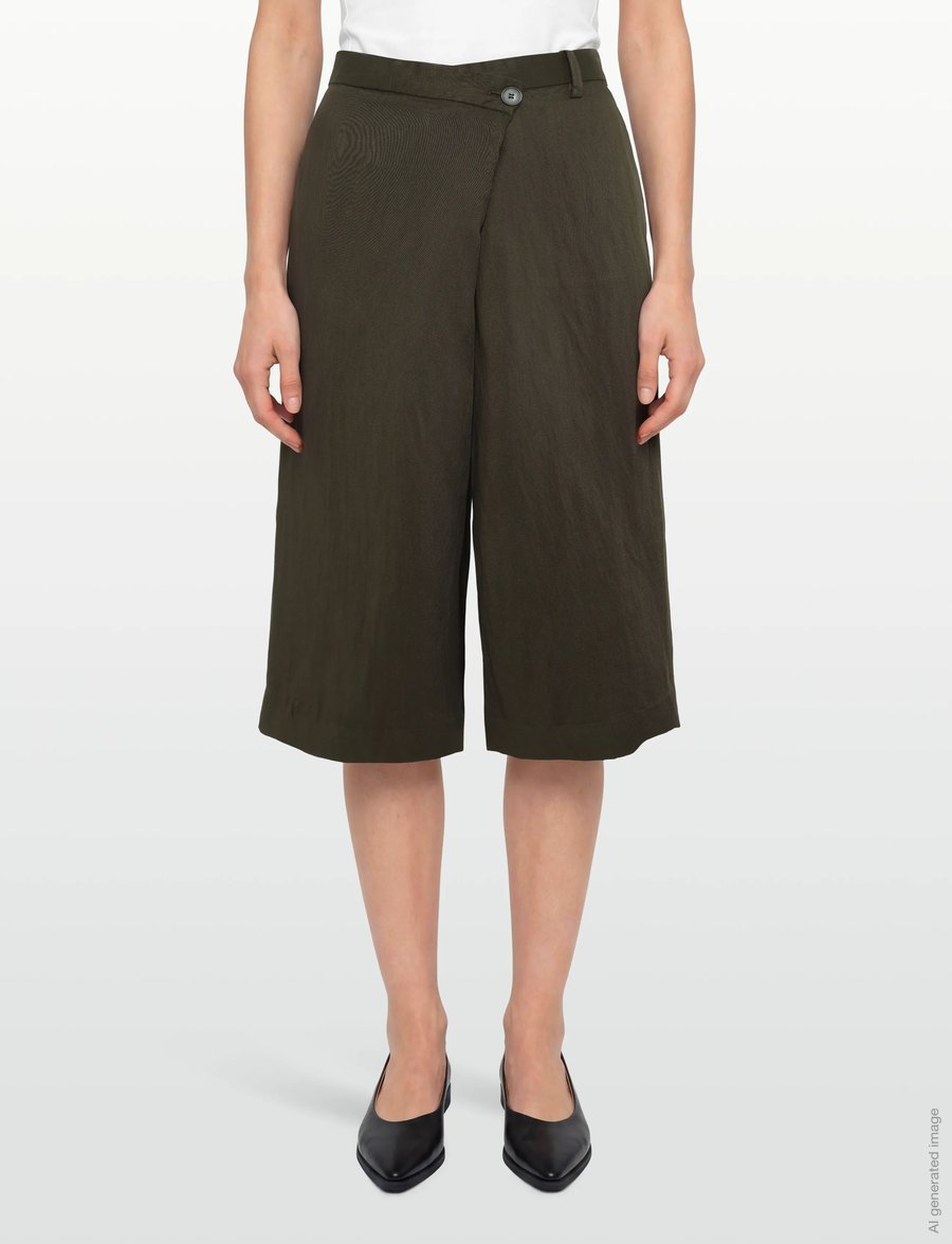Object - OBJNOLIA LO MW WRAP BAMUDA SHORTS 146 - bermuda püksid - seal brown - 3