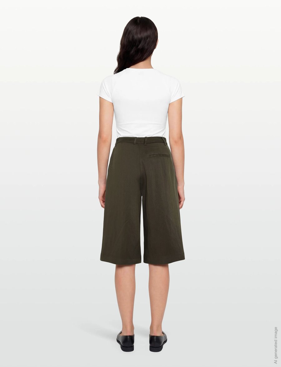 Object - OBJNOLIA LO MW WRAP BAMUDA SHORTS 146 - bermuda püksid - seal brown - 4