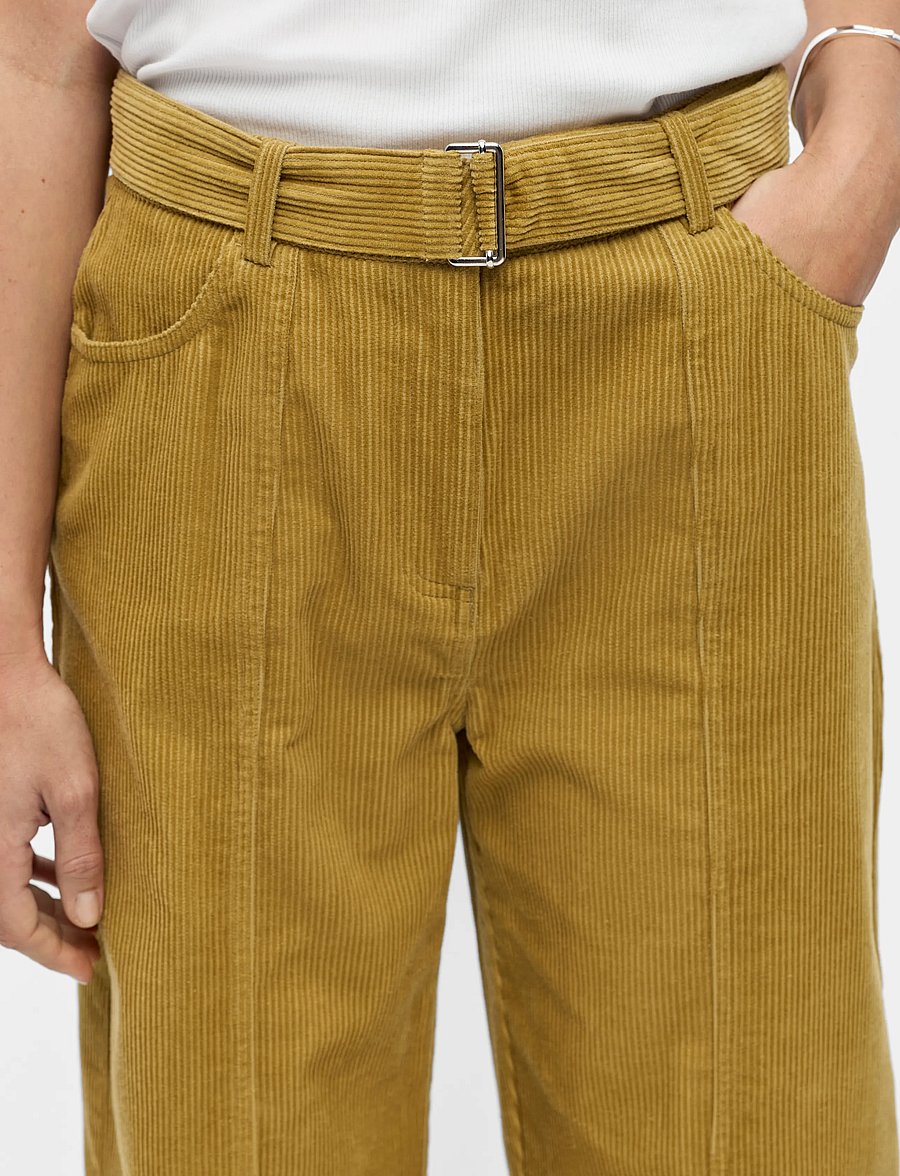 Object - OBJPELLA MW WIDE PANT 146 - bukser med brede ben - fennel seed - 3