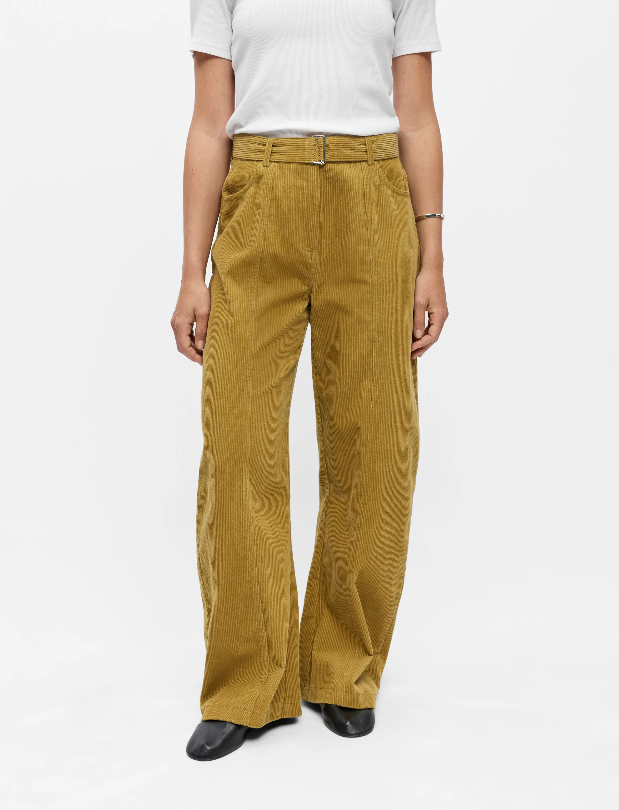 Object - OBJPELLA MW WIDE PANT 146 - bukser med brede ben - fennel seed - 4