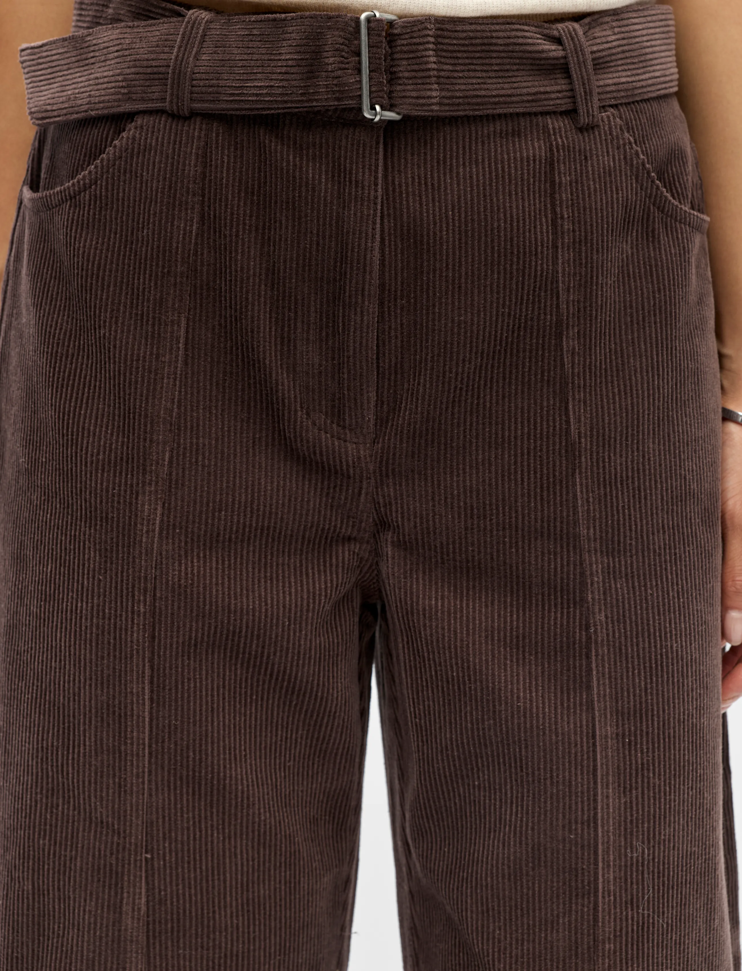 Object - OBJPELLA MW WIDE PANT 146 - vida byxor - seal brown - 4