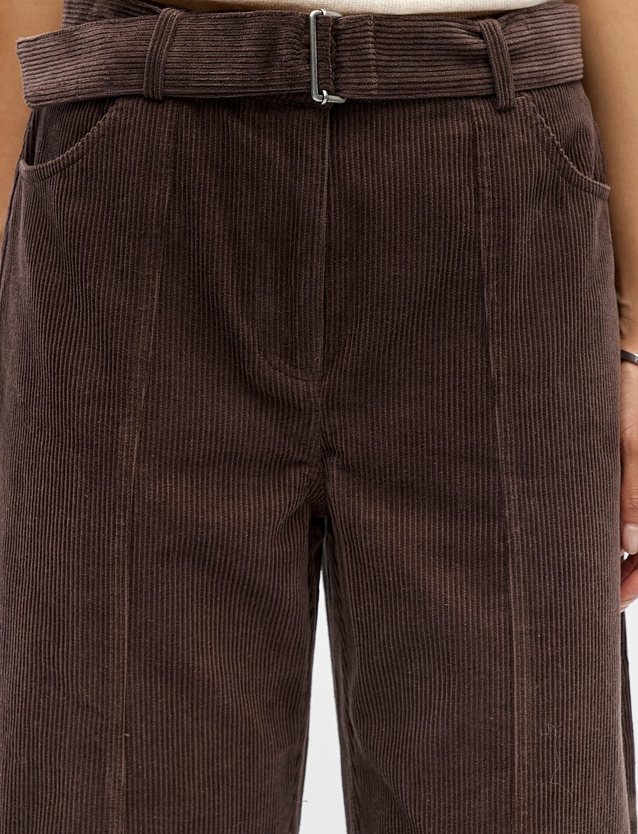 Object - OBJPELLA MW WIDE PANT 146 - vida byxor - seal brown - 4