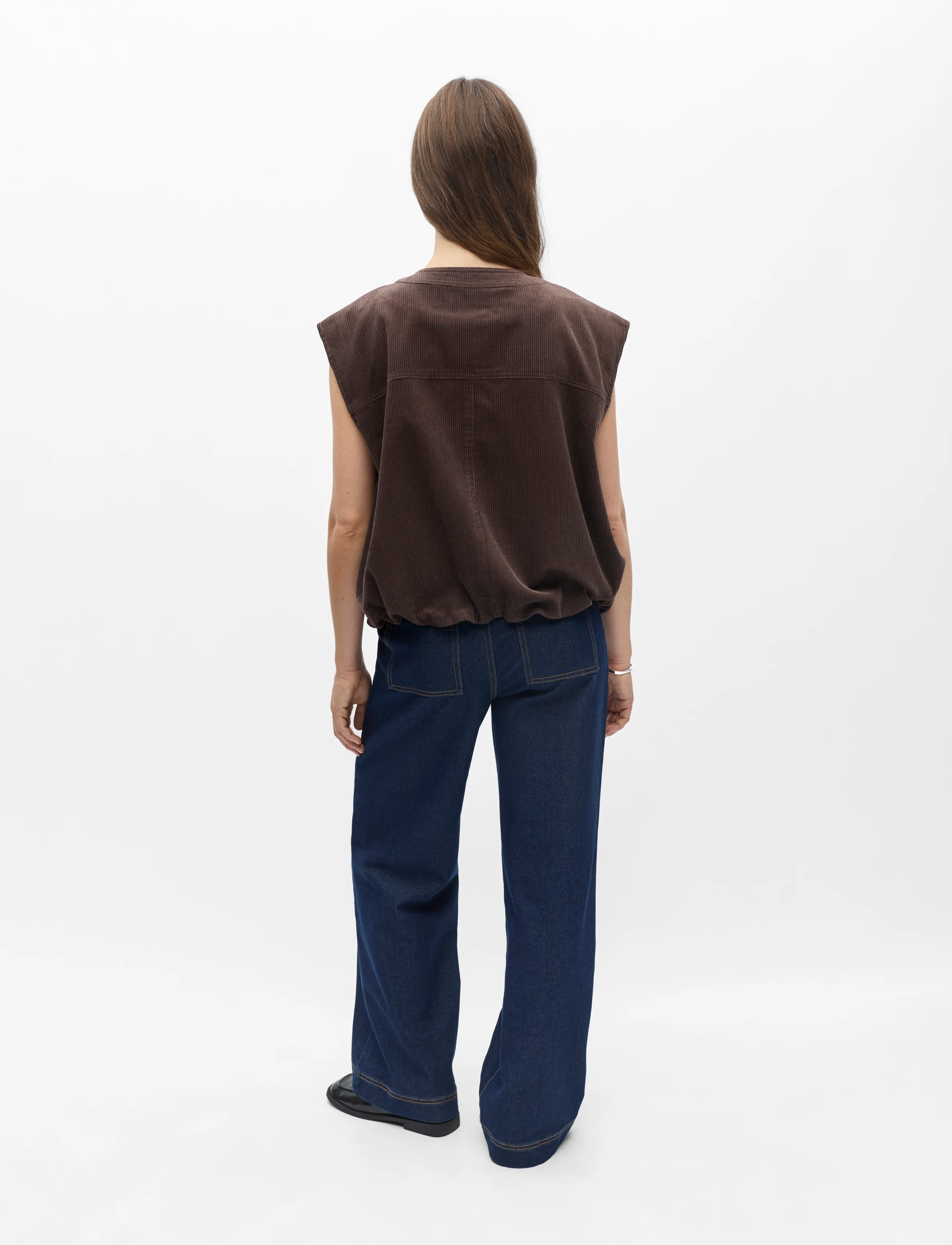 Object - OBJPELLA LO WAISTCOAT 146 - seal brown - 2