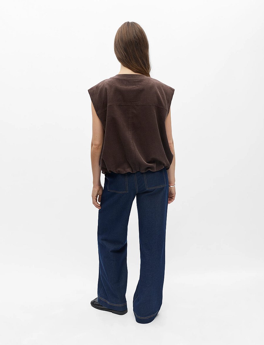 Object - OBJPELLA LO WAISTCOAT 146 - kevadjoped - seal brown - 2