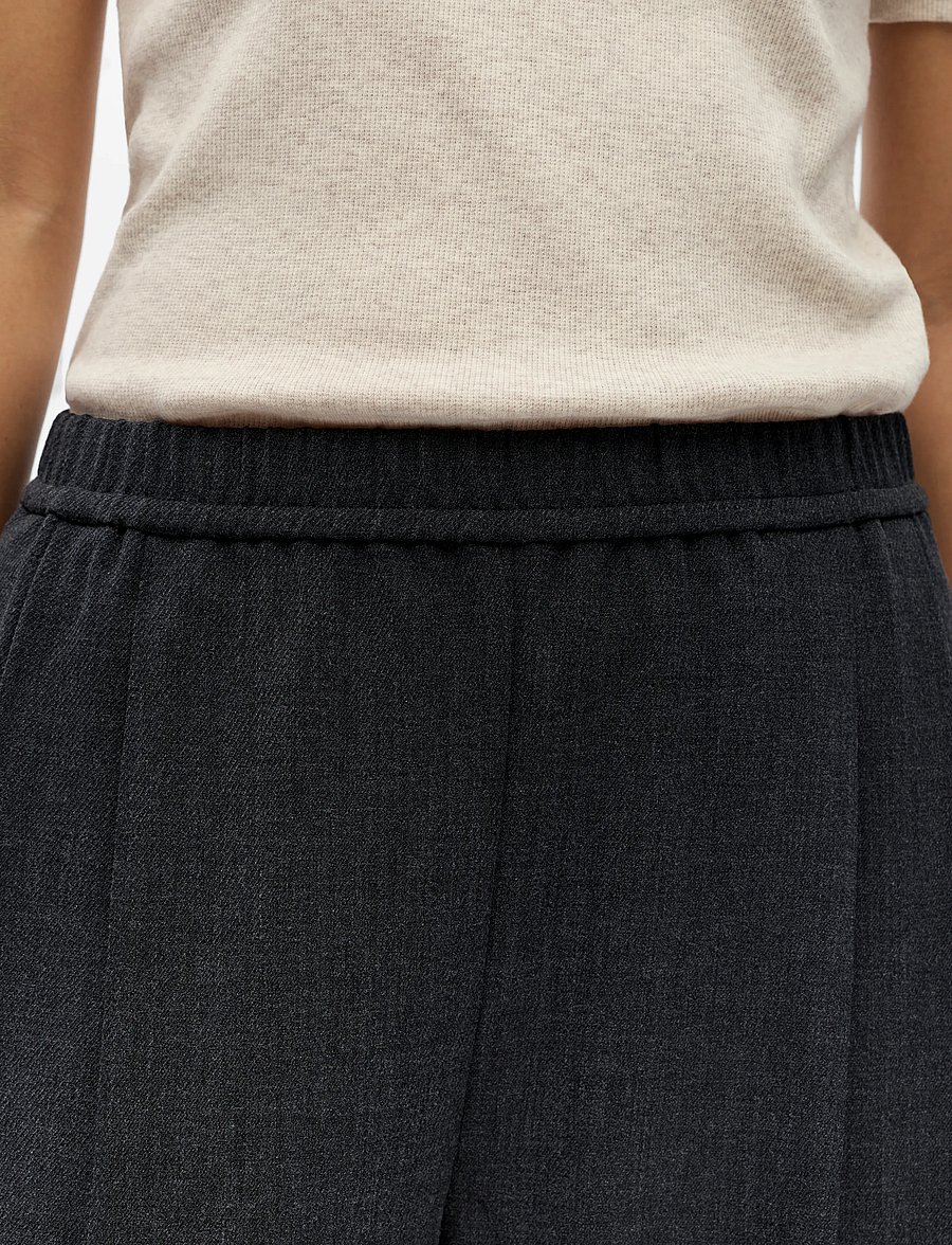 Object - OBJCANTO MW LOOSE PANTS 146 - dark grey melange - 3