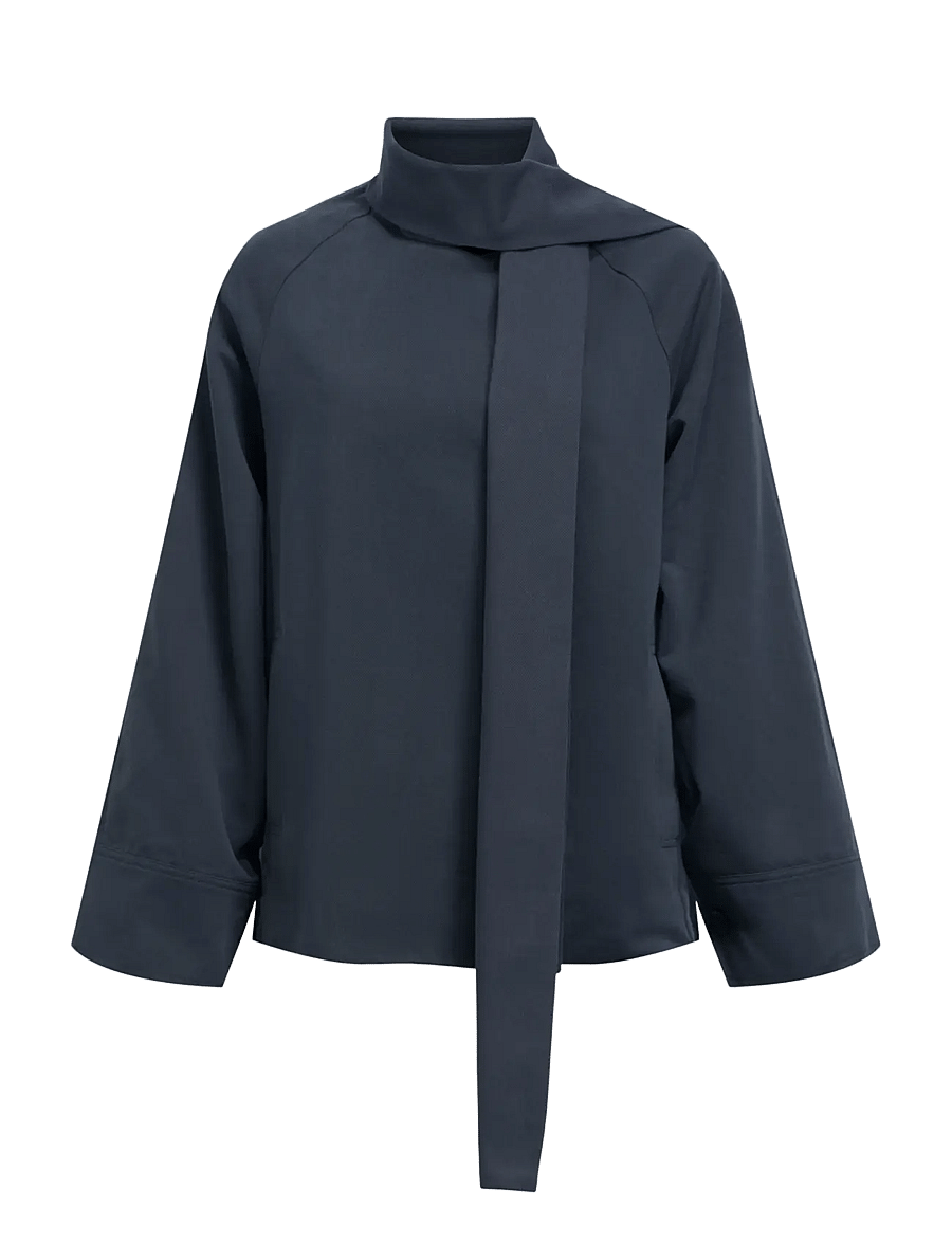 Object - OBJTELA L/S SCARF JACKET 146 - forårsjakker - sky captain - 1