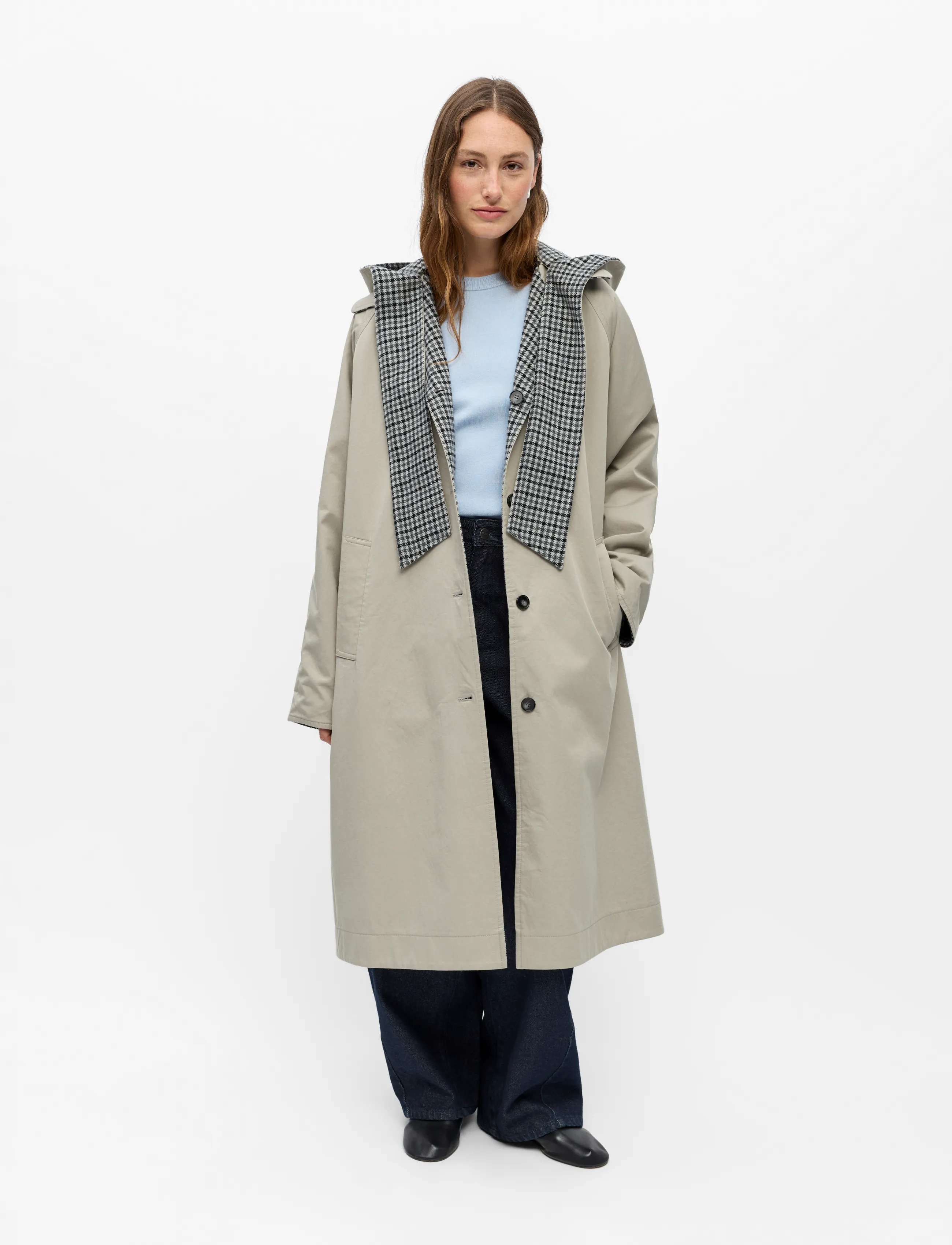 Object - OBJHOLLY L/S LONG REVERSIBLE COAT NOOS - opal gray - 4