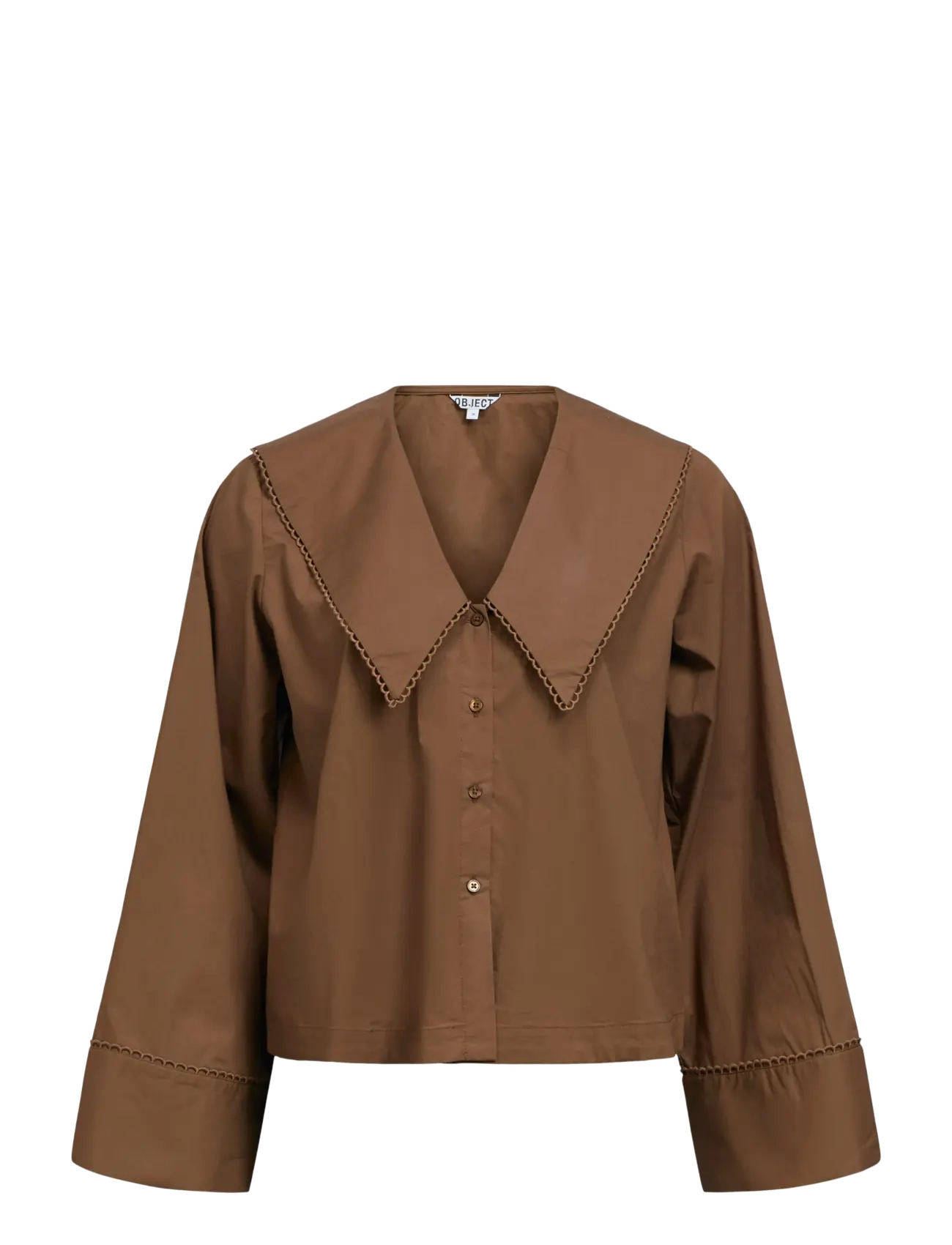 Object OBJHOPE BIG COLLAR L/S RE SHIRT 146 - Object - CARAFE / brown