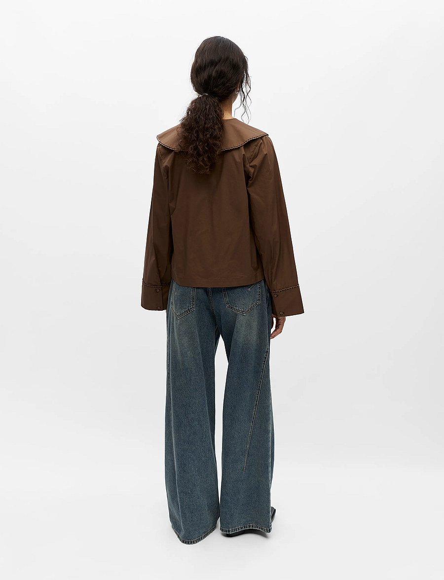 Object - OBJHOPE BIG COLLAR L/S RE SHIRT 146 - langærmede skjorter - carafe - 2