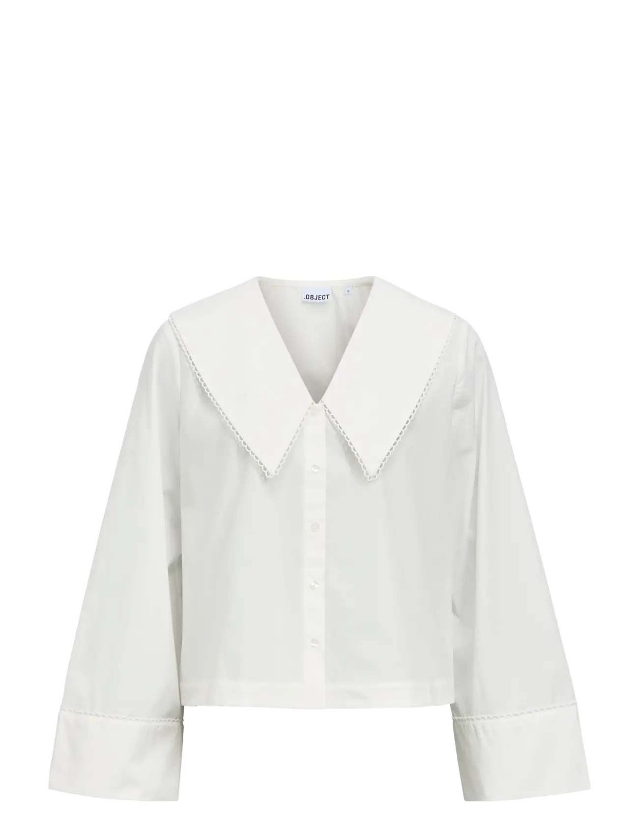 Object OBJHOPE BIG COLLAR L/S RE SHIRT 146 - Object - CLOUD DANCER / white