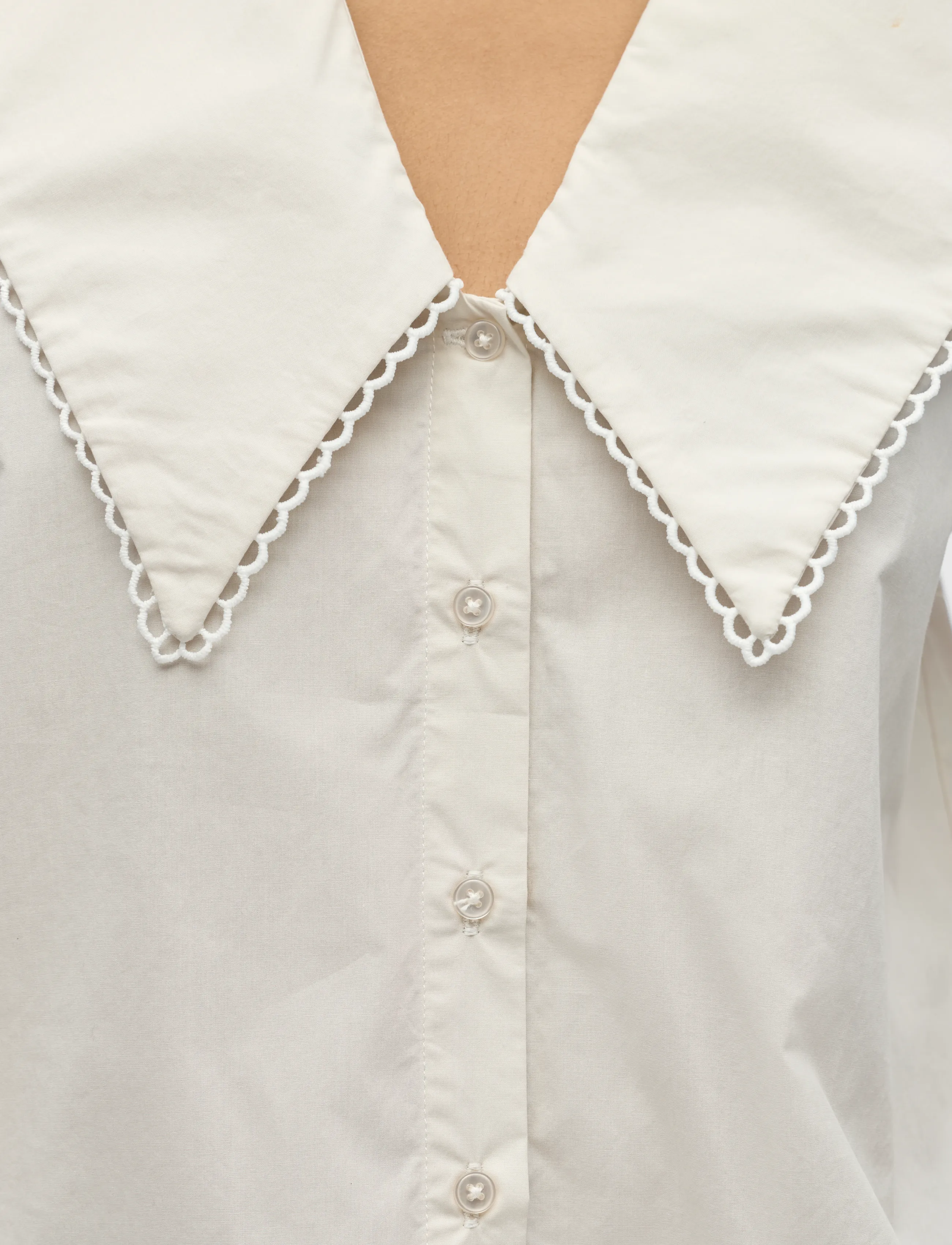 Object - OBJHOPE BIG COLLAR L/S RE SHIRT 146 - pikkade varrukatega särgid - cloud dancer - 4