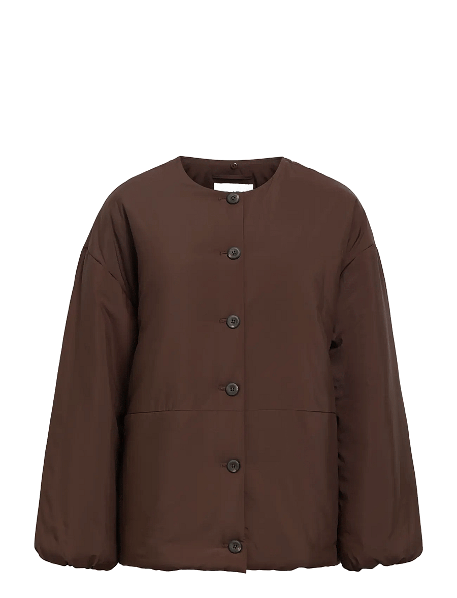 Object - OBJGEMMI L/S LO SCARF JACKET NOOS - talvejoped - seal brown - 2