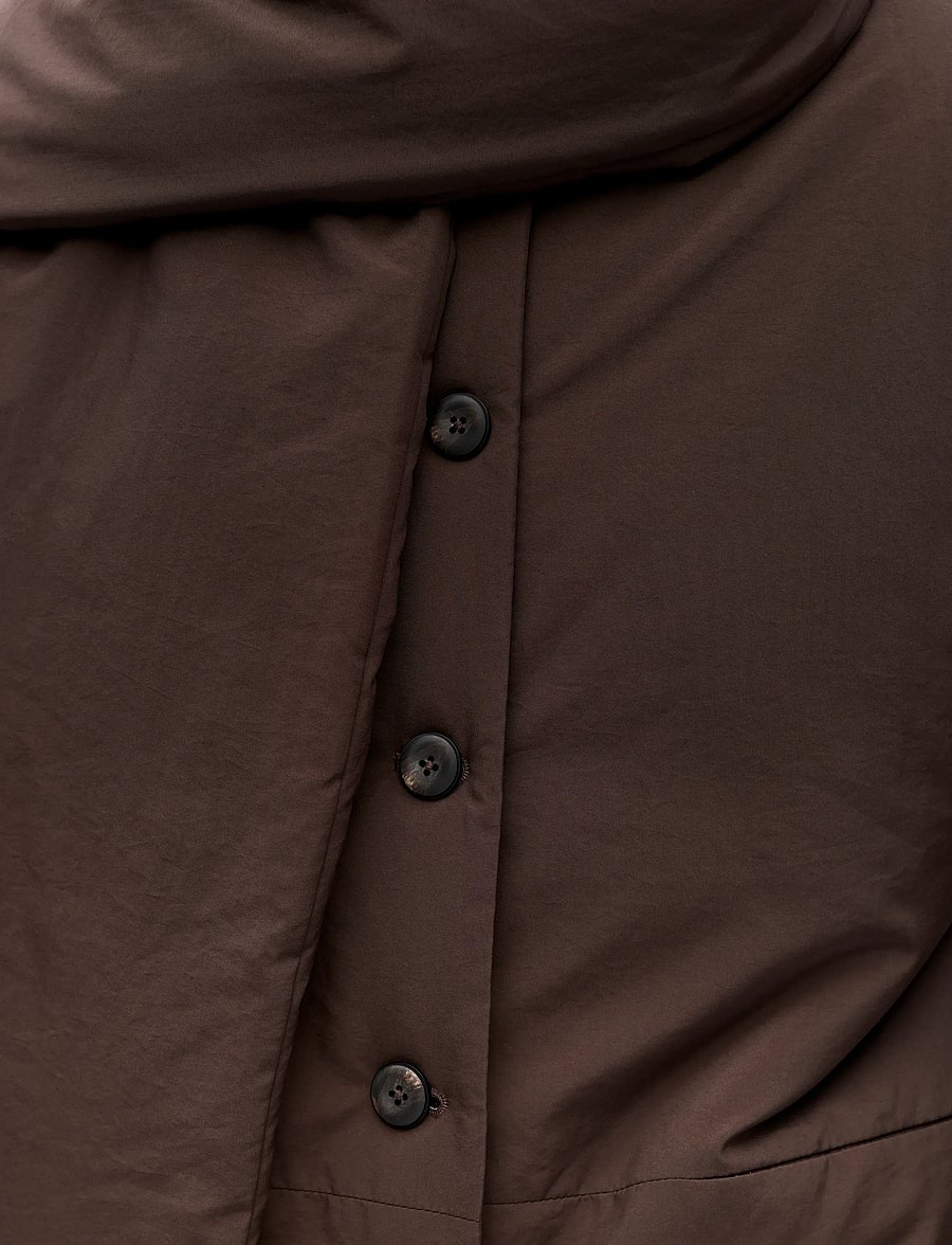Object - OBJGEMMI L/S LO SCARF JACKET NOOS - talvejoped - seal brown - 5
