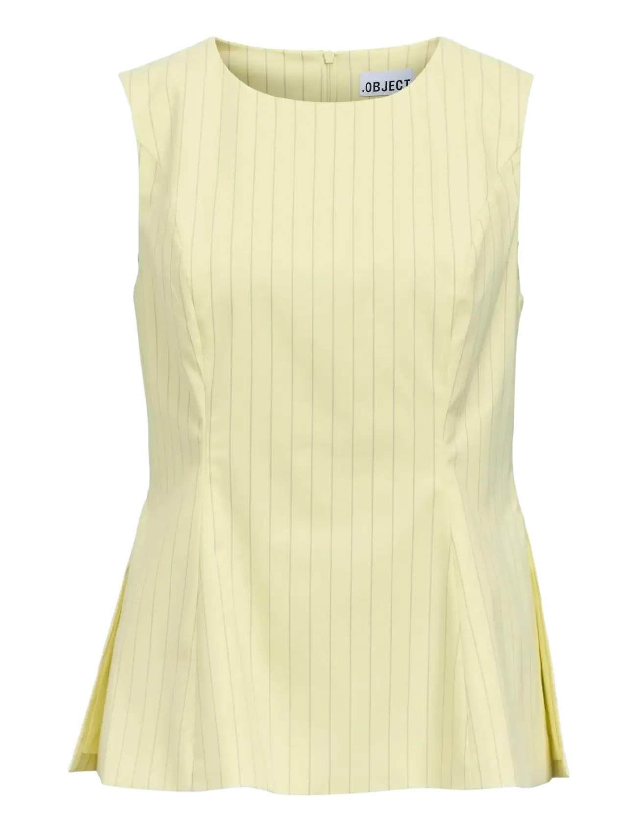 Object - OBJKASJA SL RE PEPLUM TOP E LE 26 - tender yellow - 1
