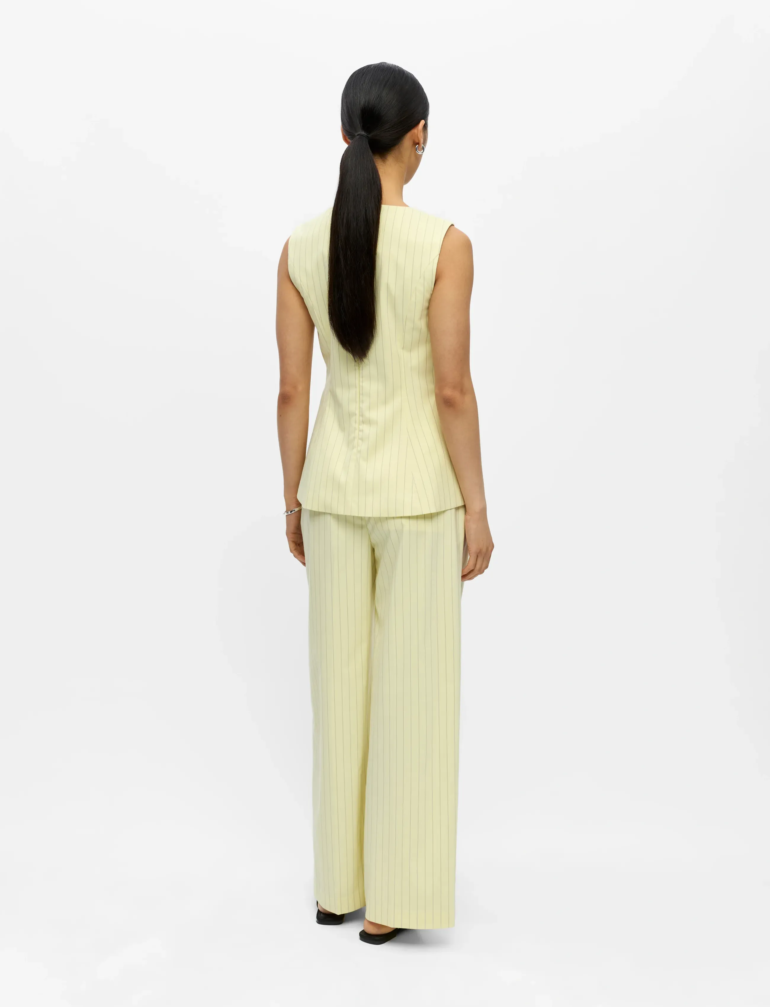Object - OBJKASJA SL RE PEPLUM TOP E LE 26 - tender yellow - 2