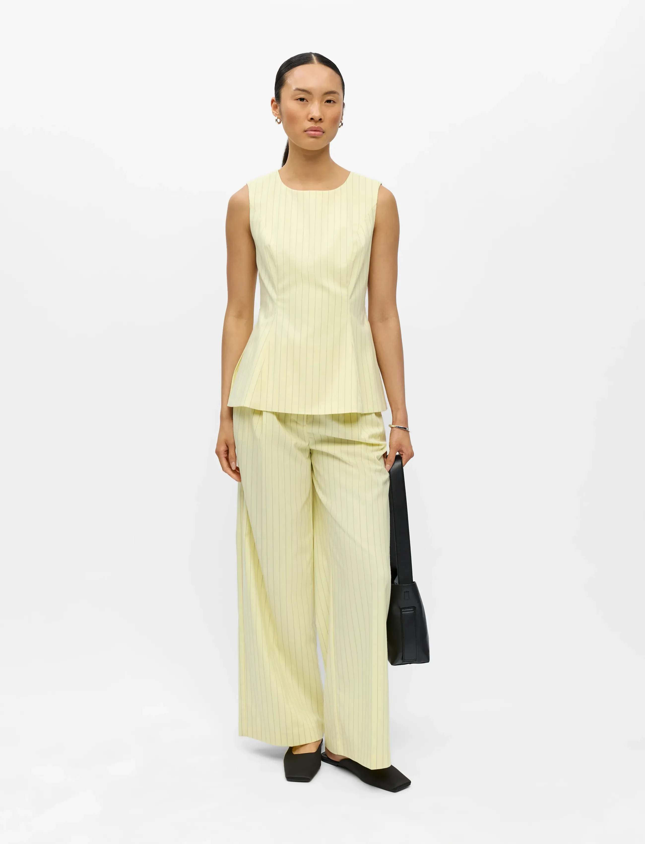 Object - OBJKASJA SL RE PEPLUM TOP E LE 26 - tender yellow - 3