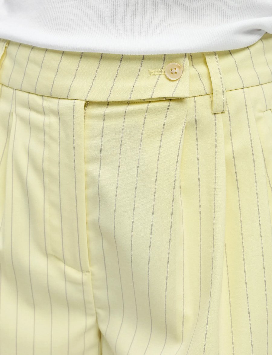 Object - OBJKASJA HW LO WIDE PANT E LE 26 - hosen mit weitem bein - tender yellow - 3