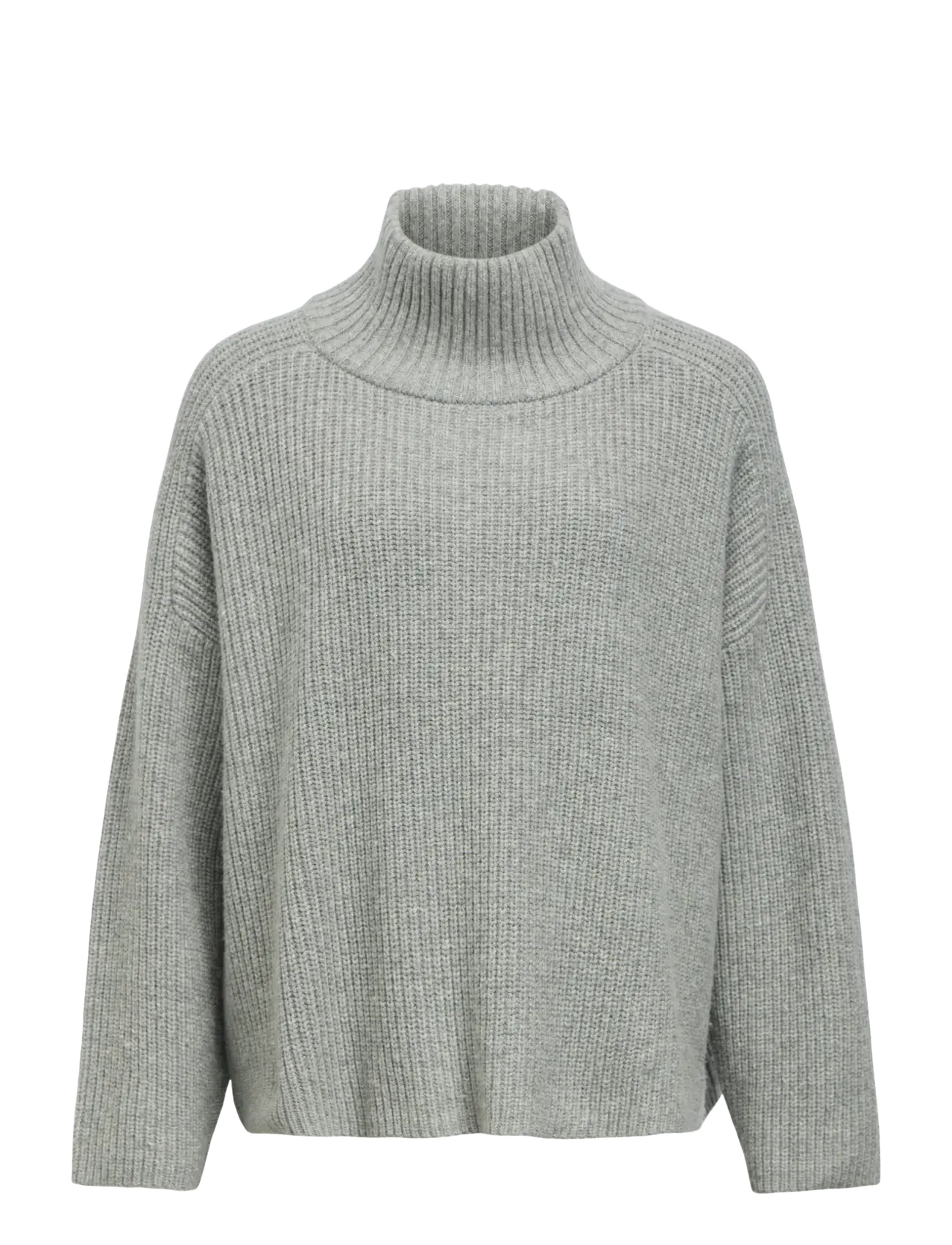 Object OBJFIPPI L/S OZ KNIT PULLOVER 146 - Tänavastiil - MEDIUM GREY MELANGE / grey